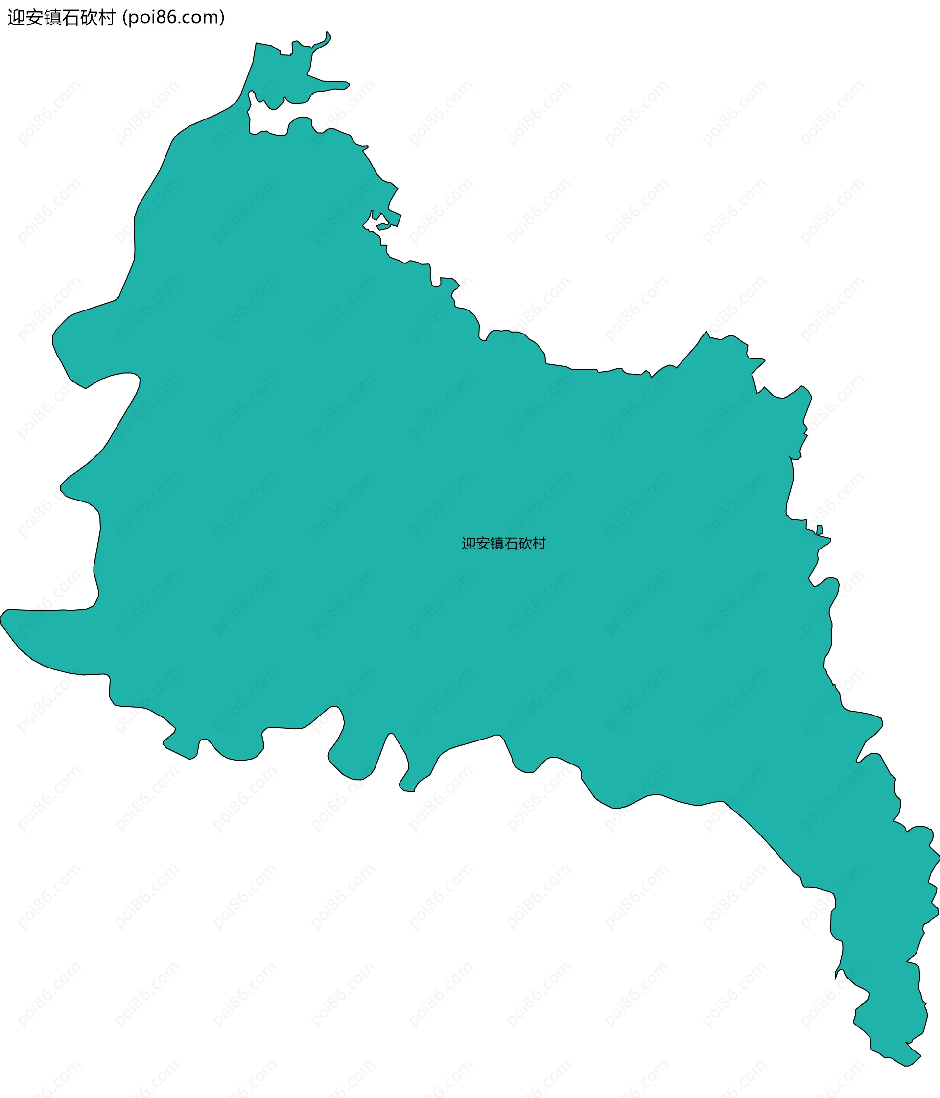 迎安镇石砍村边界地图