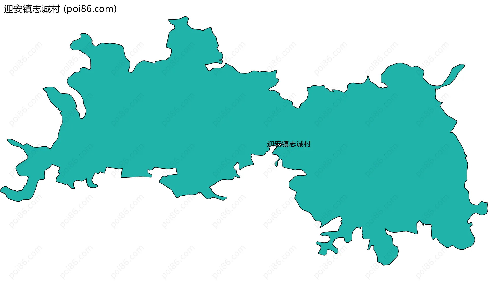 迎安镇志诚村边界地图