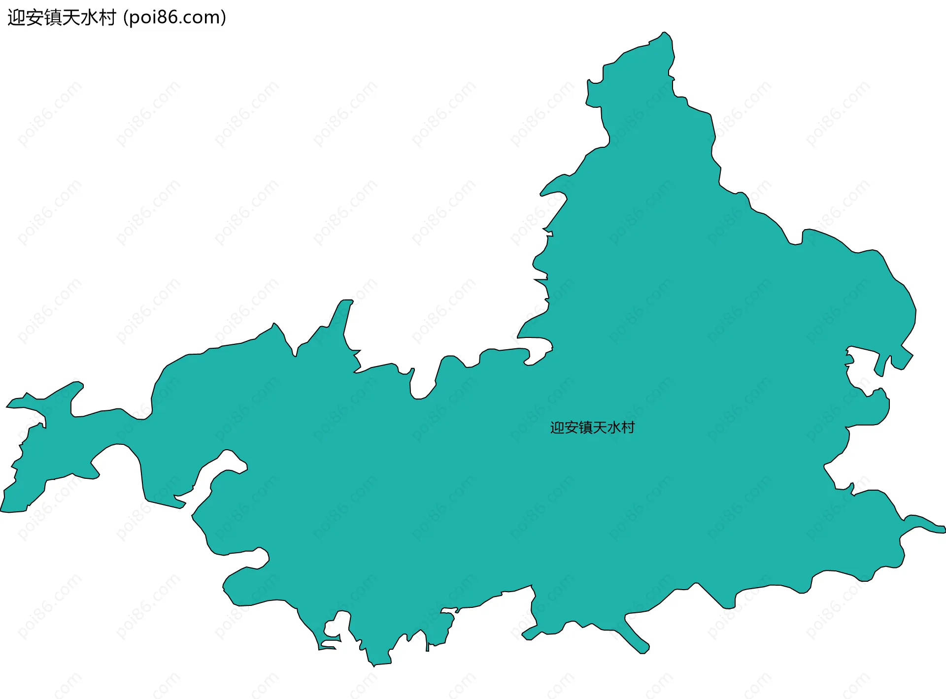 迎安镇天水村边界地图
