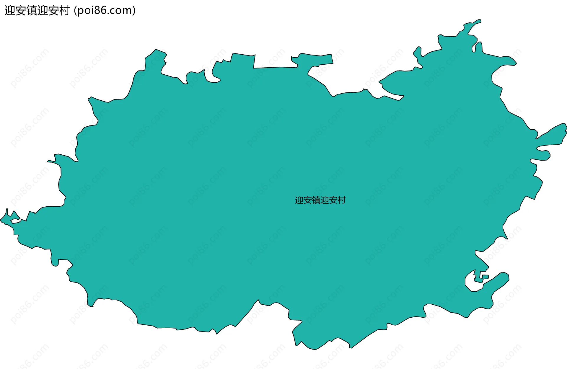 迎安镇迎安村边界地图