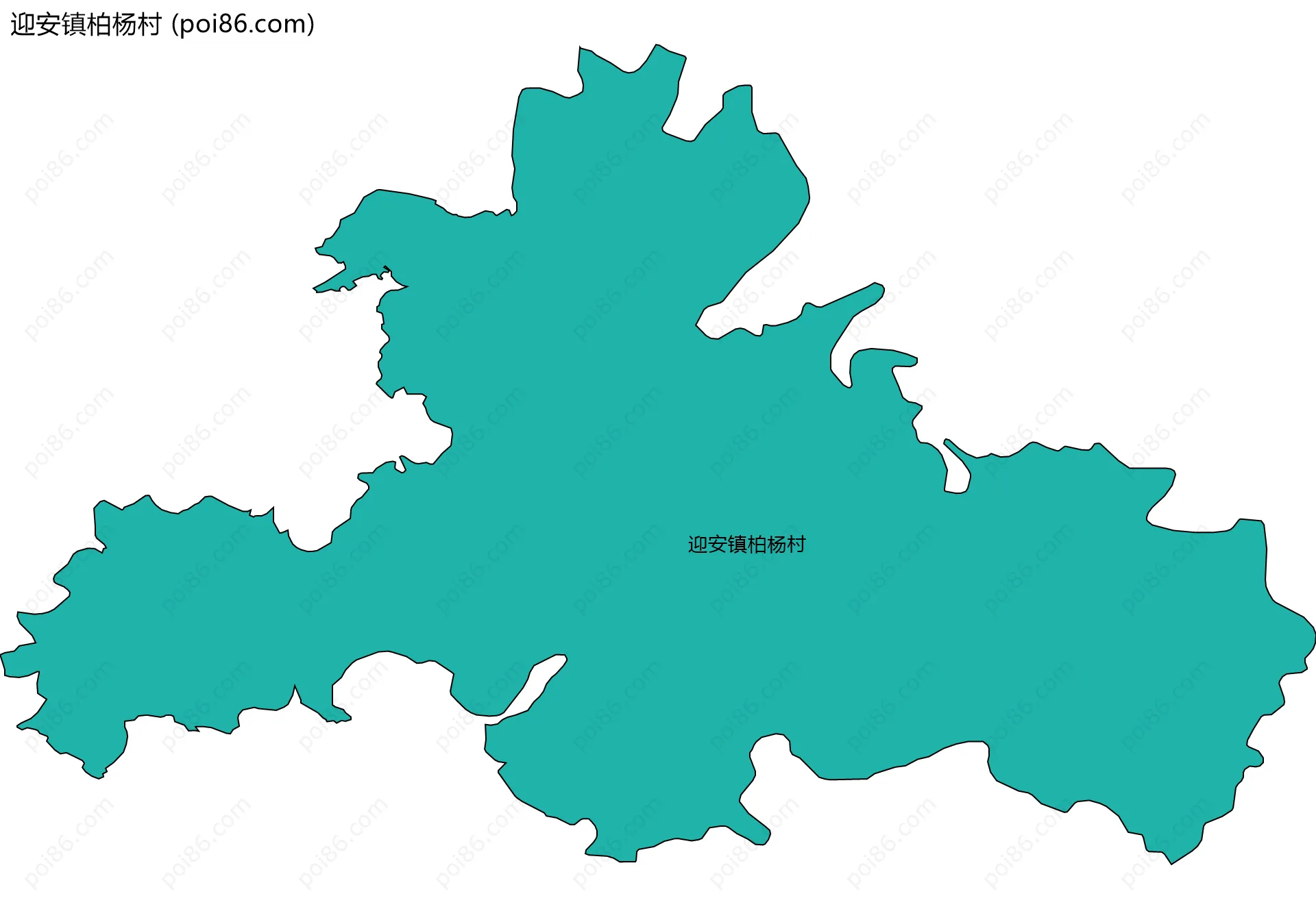 迎安镇柏杨村边界地图