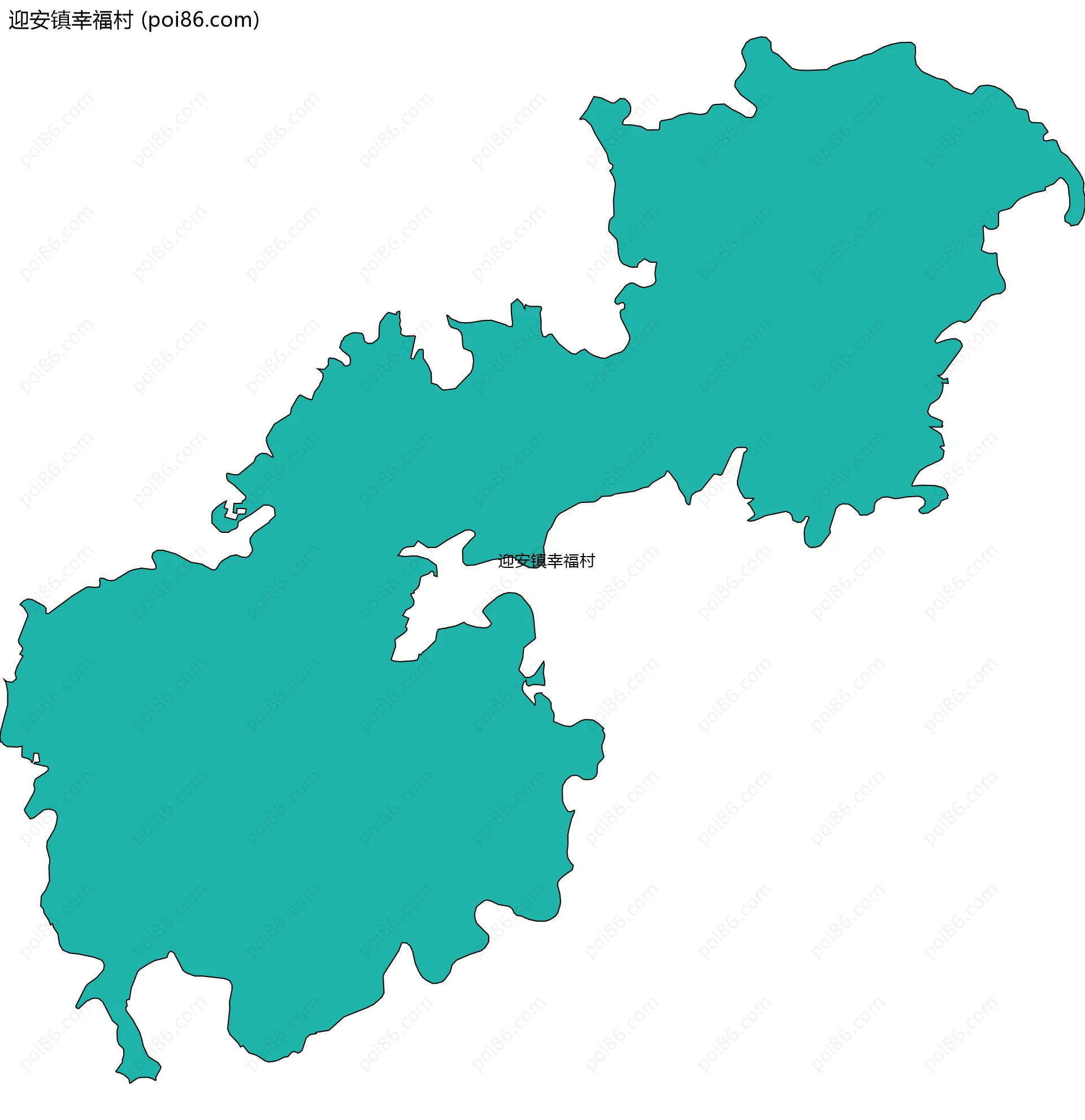 迎安镇幸福村边界地图