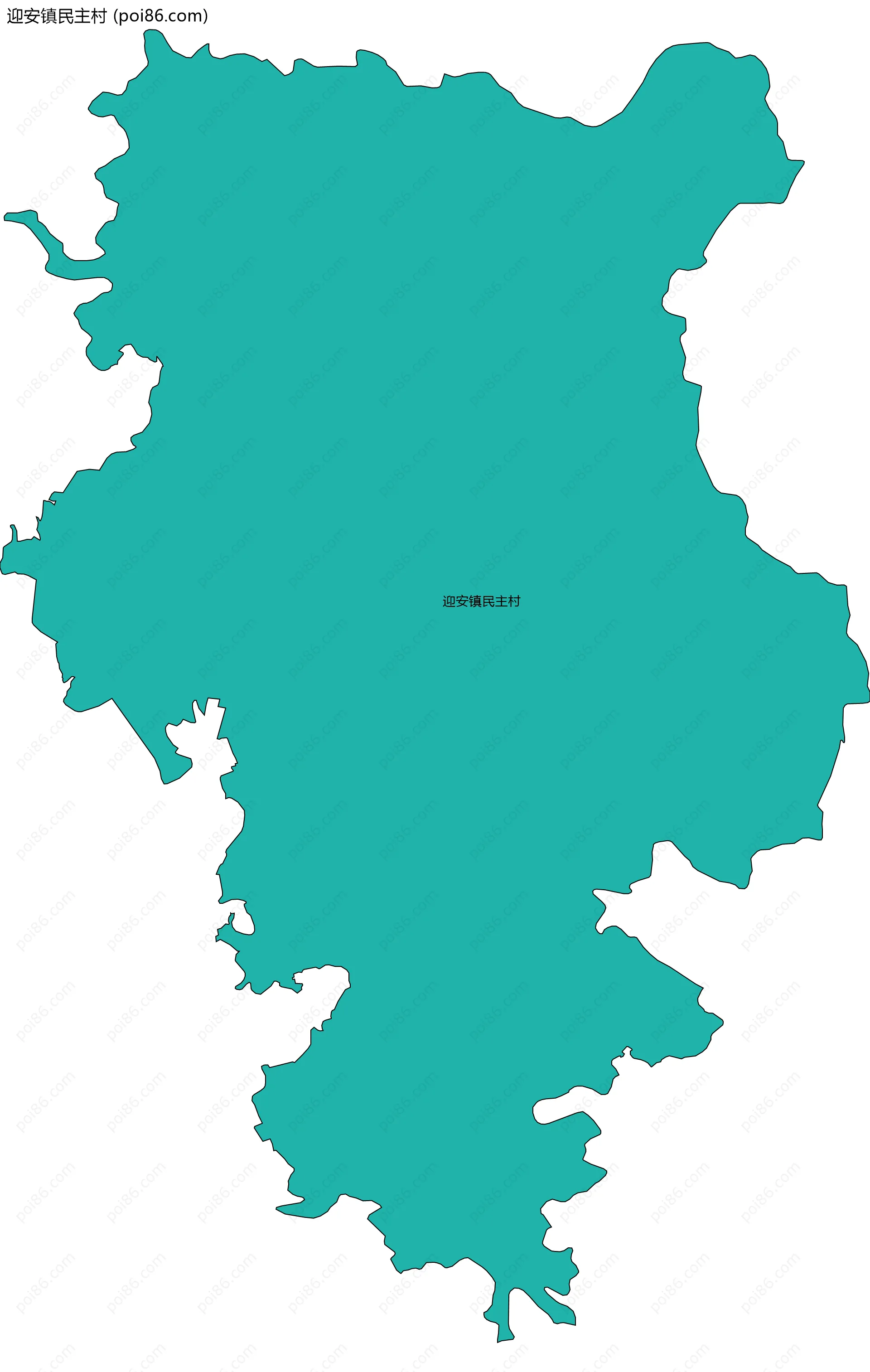 迎安镇民主村边界地图