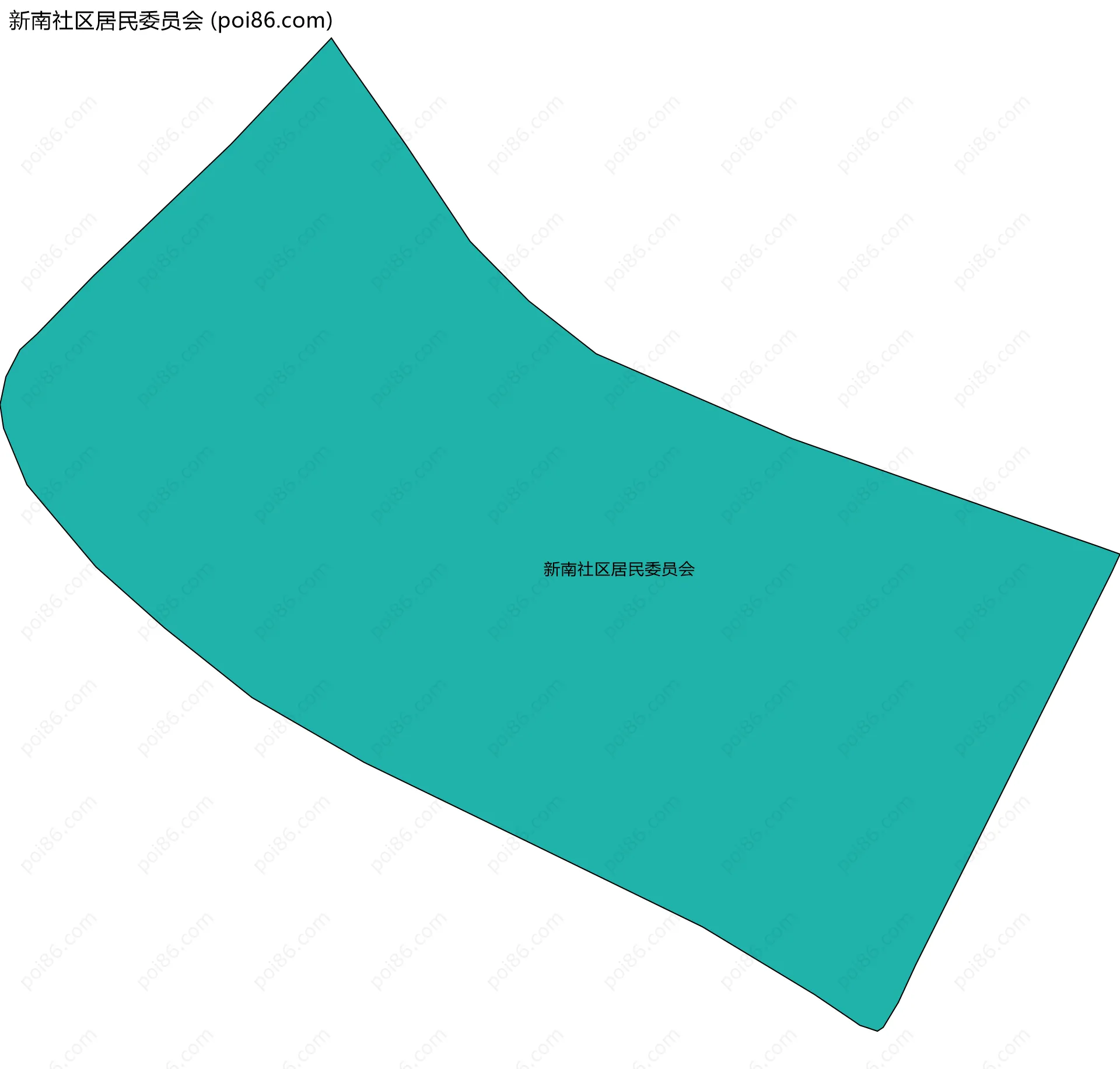 新南社区居民委员会边界地图