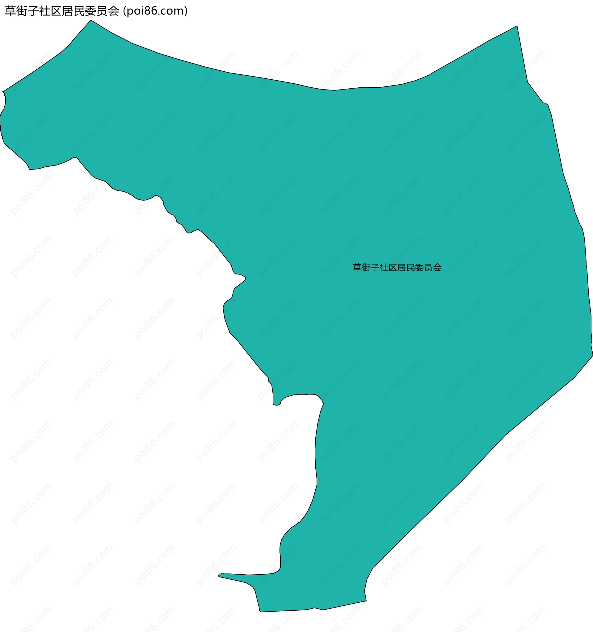 草街子社区居民委员会边界地图