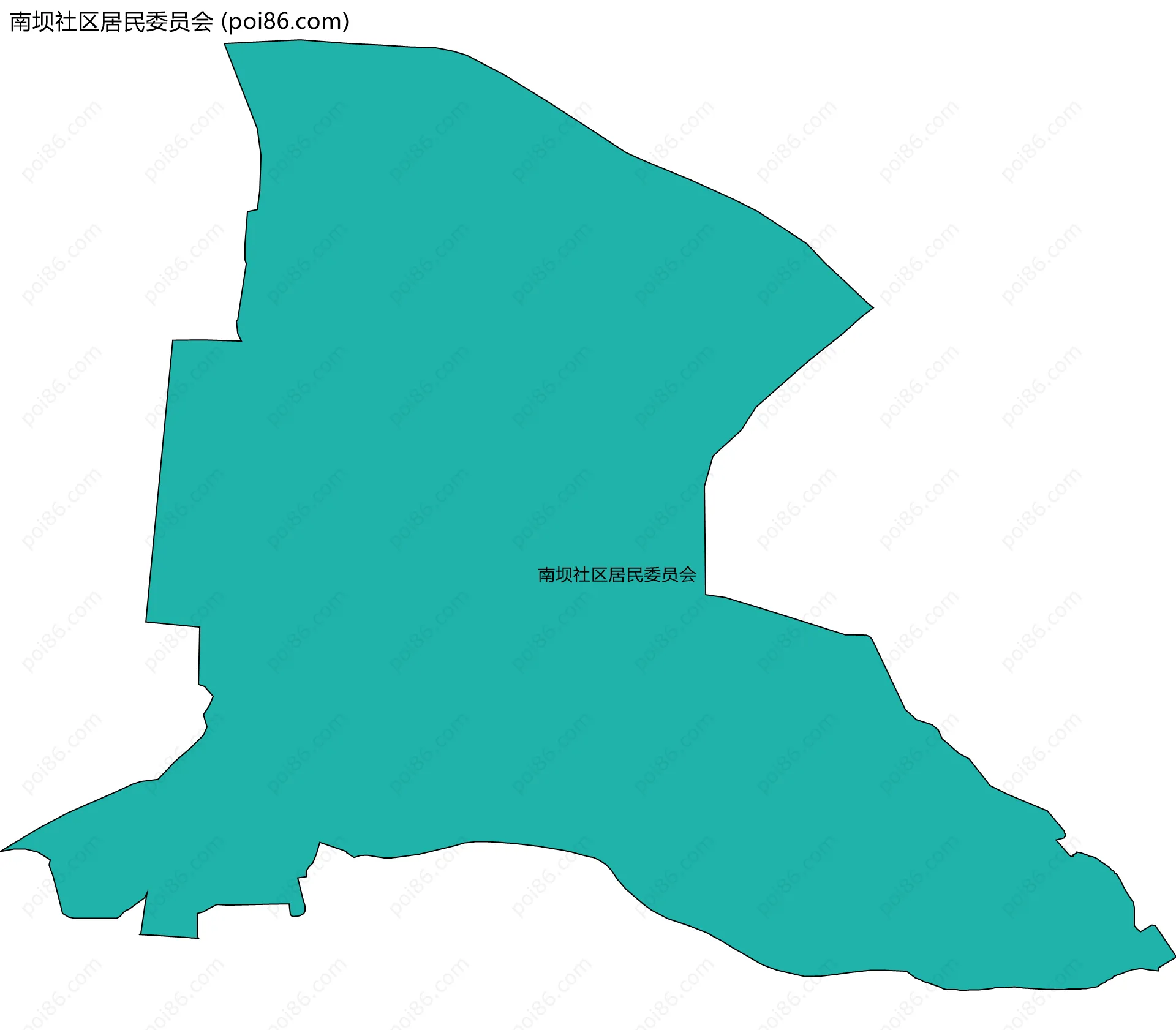 南坝社区居民委员会边界地图