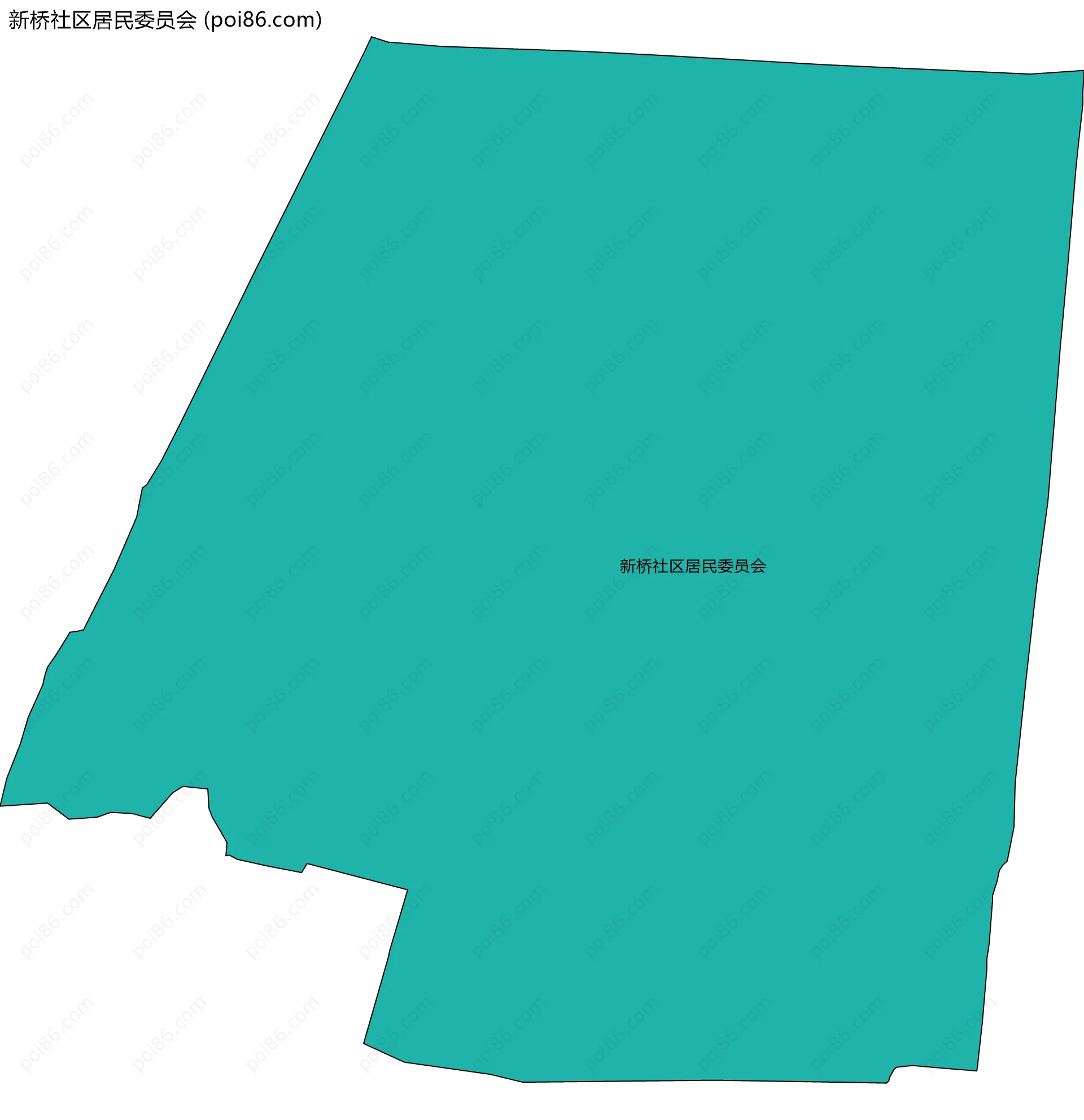 新桥社区居民委员会边界地图