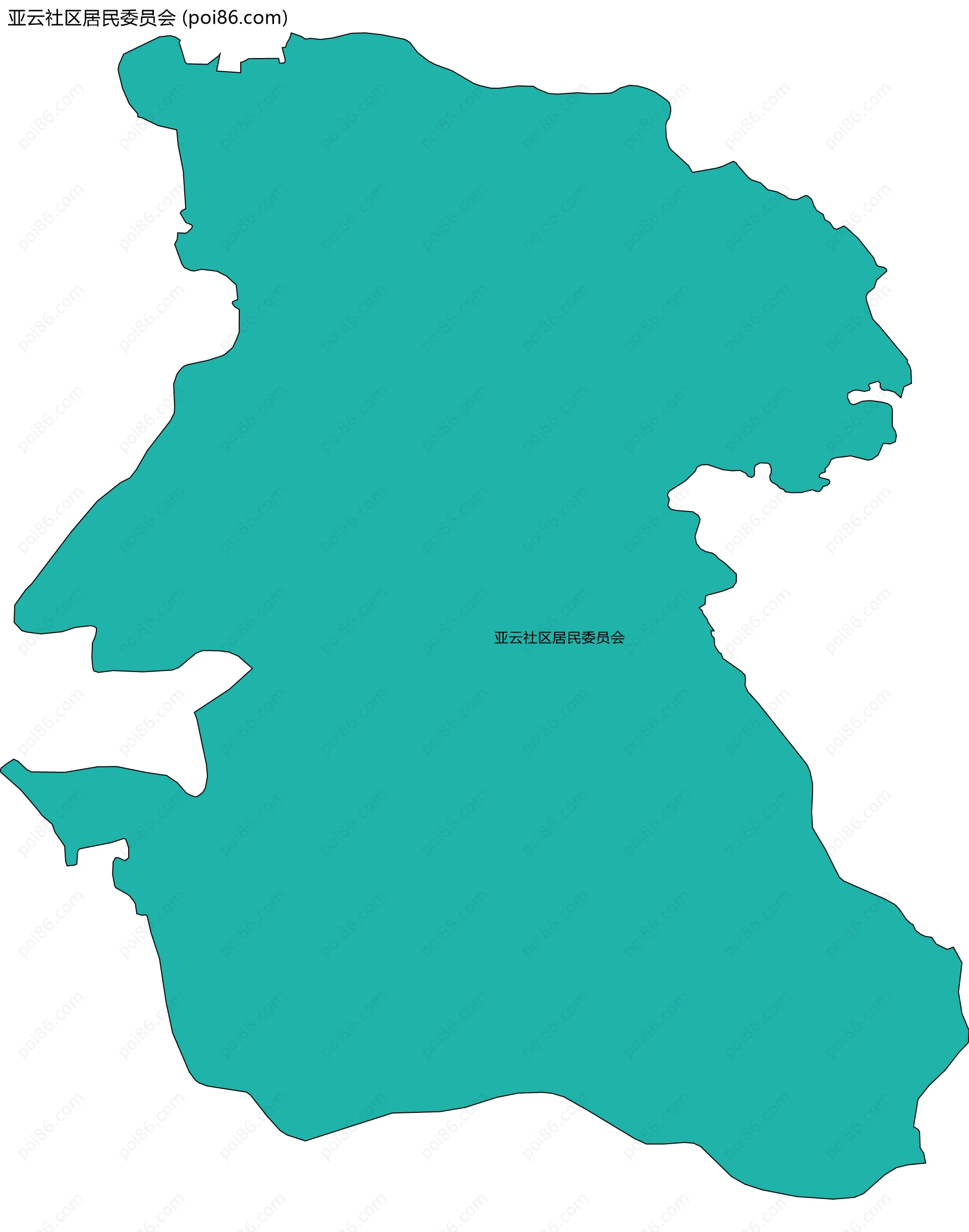 亚云社区居民委员会边界地图