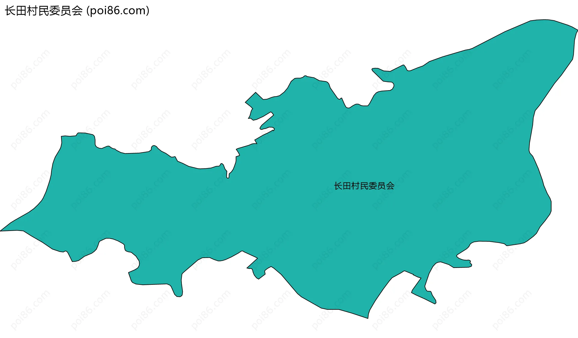 长田村民委员会边界地图