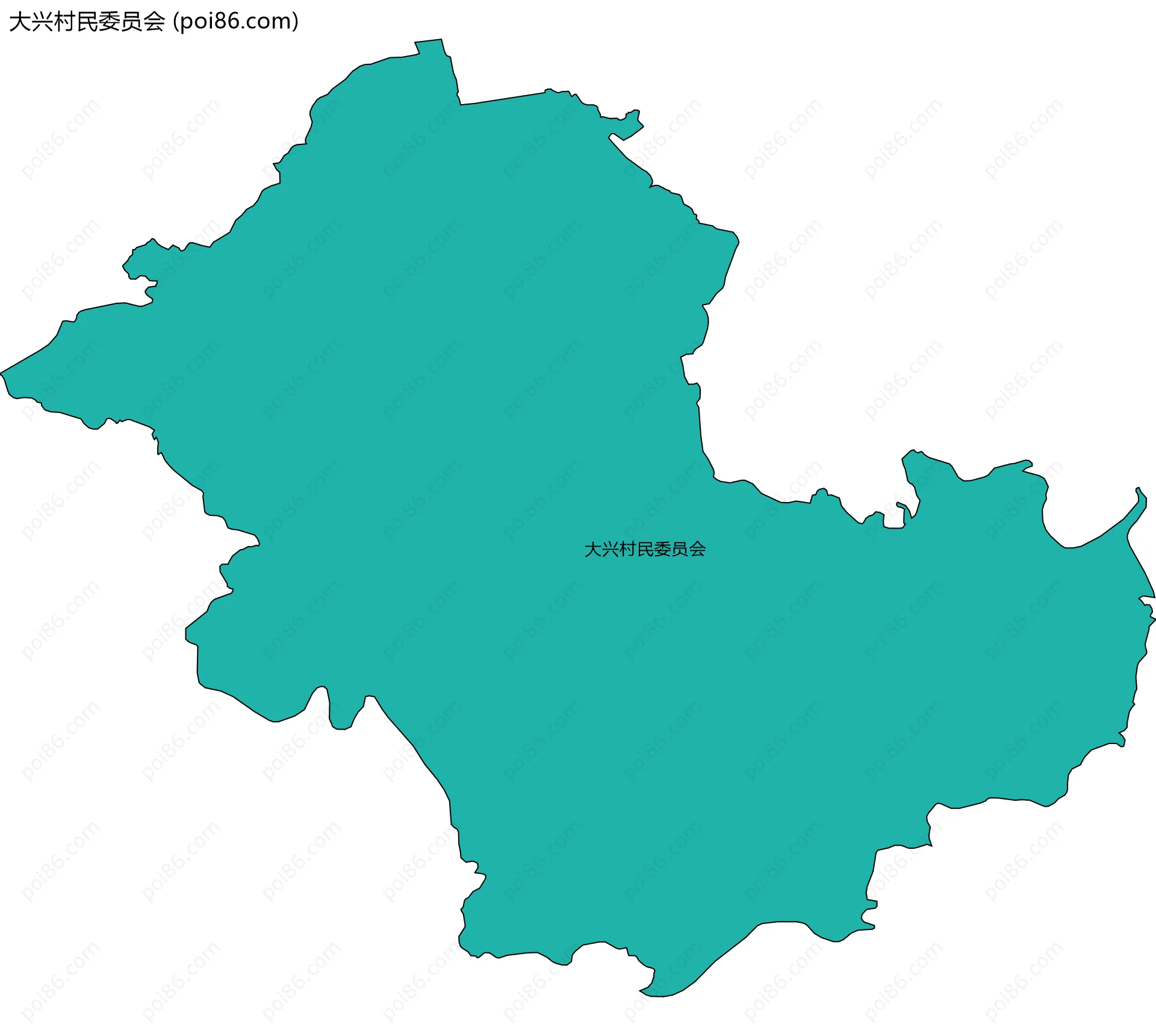 大兴村民委员会边界地图