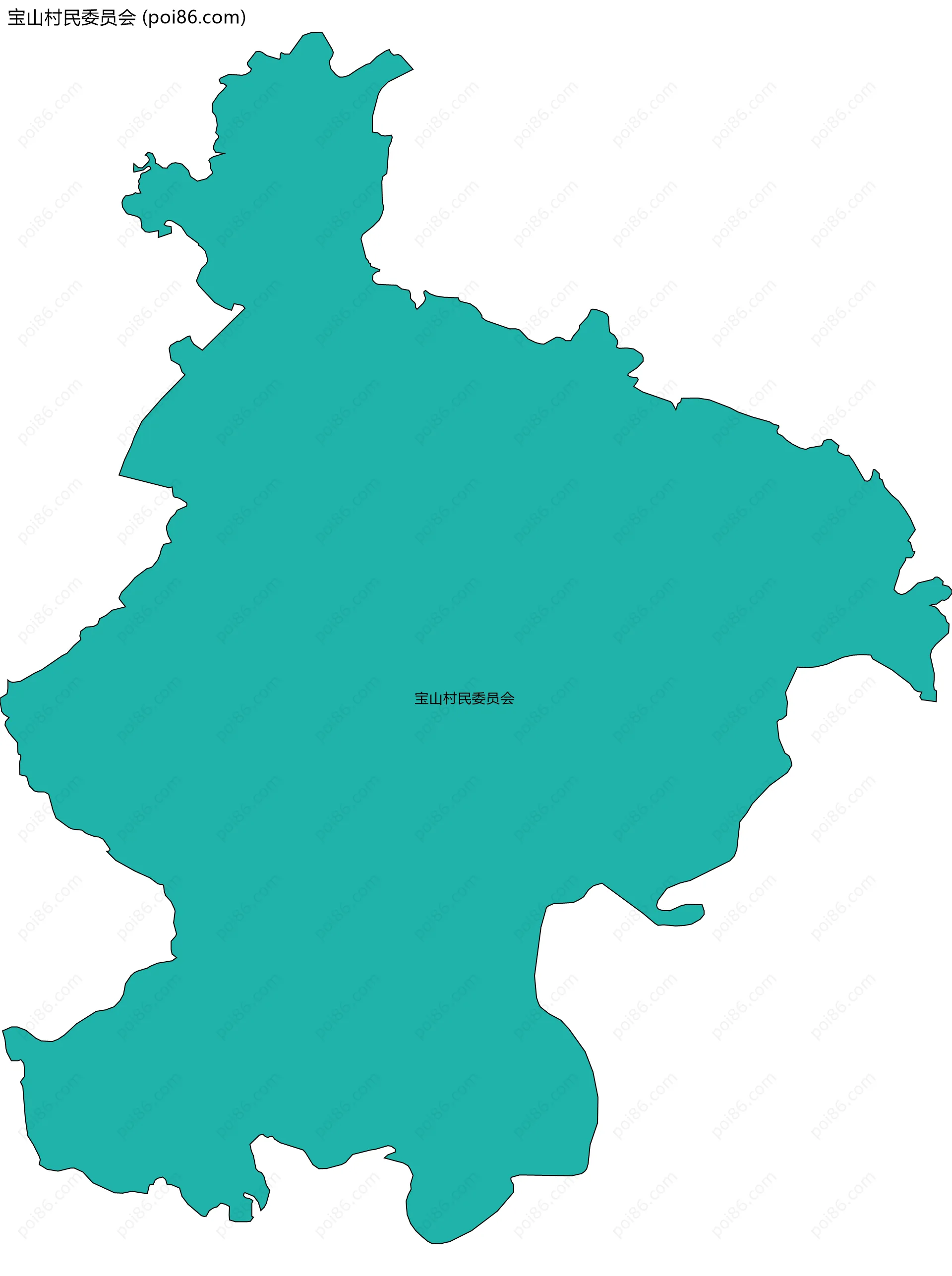 宝山村民委员会边界地图