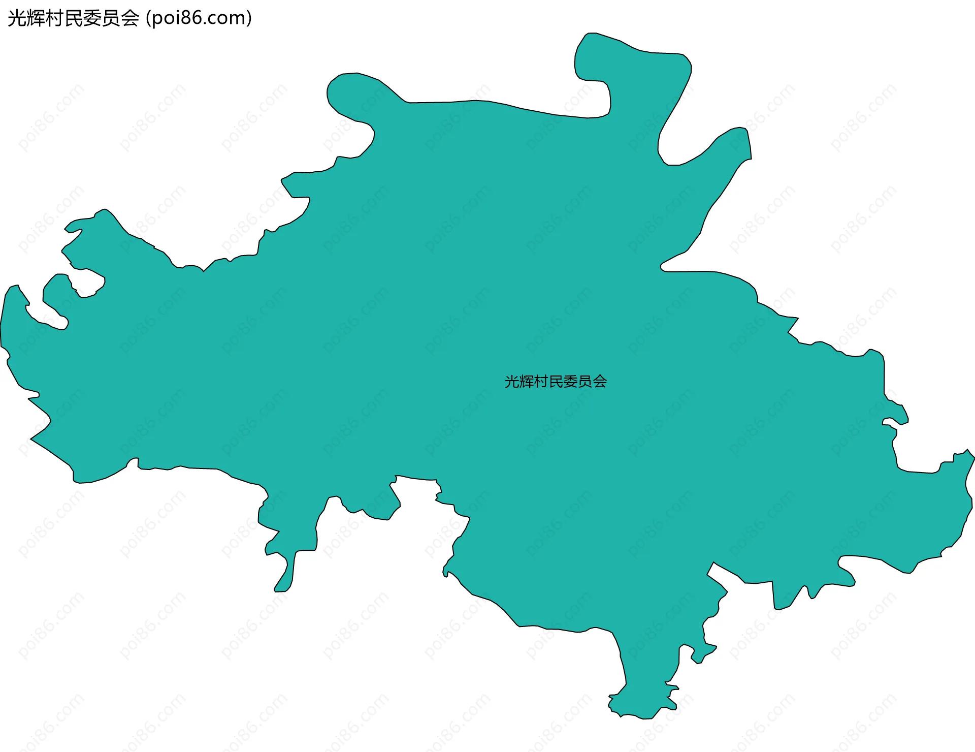 光辉村民委员会边界地图