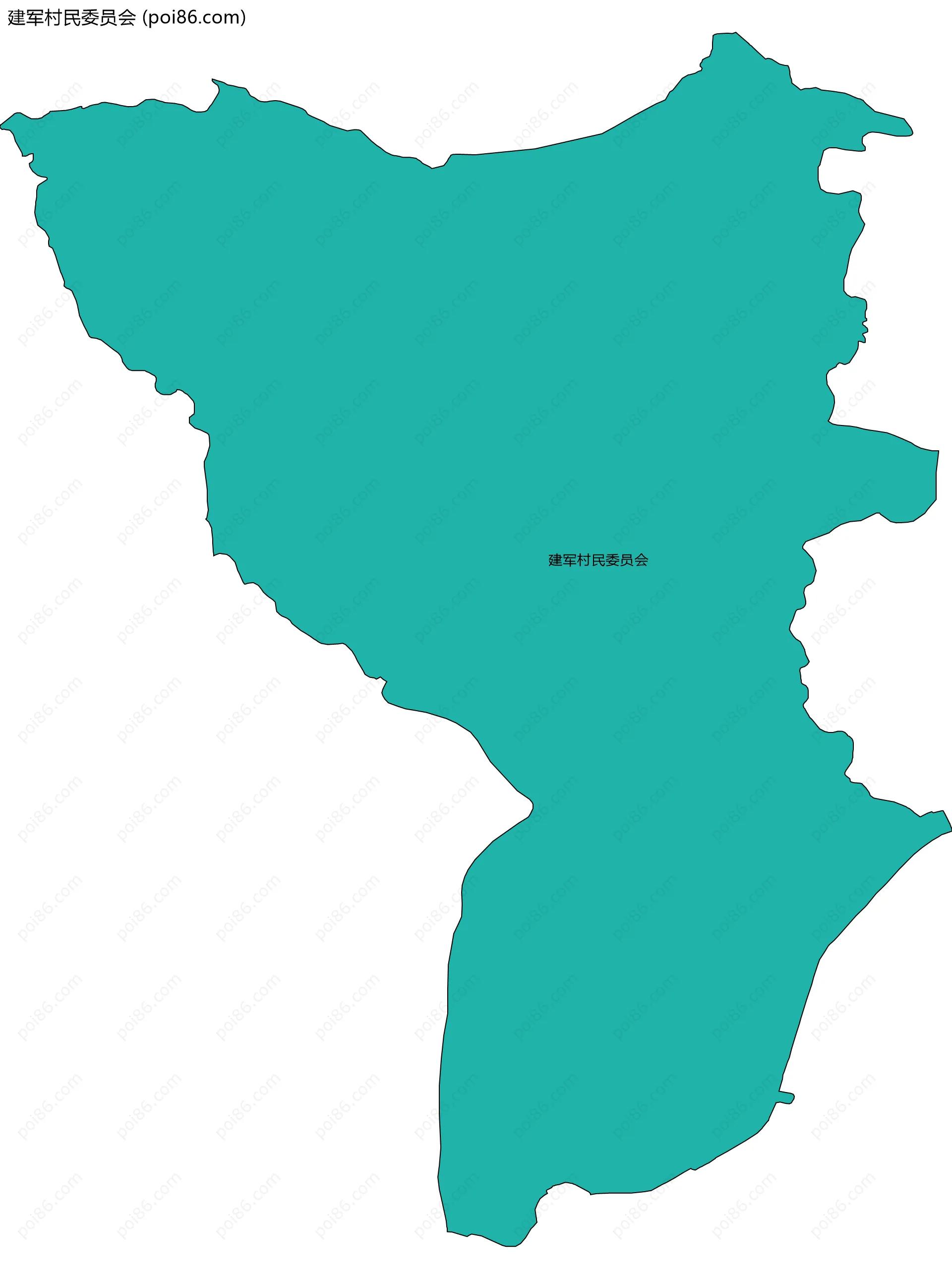 建军村民委员会边界地图
