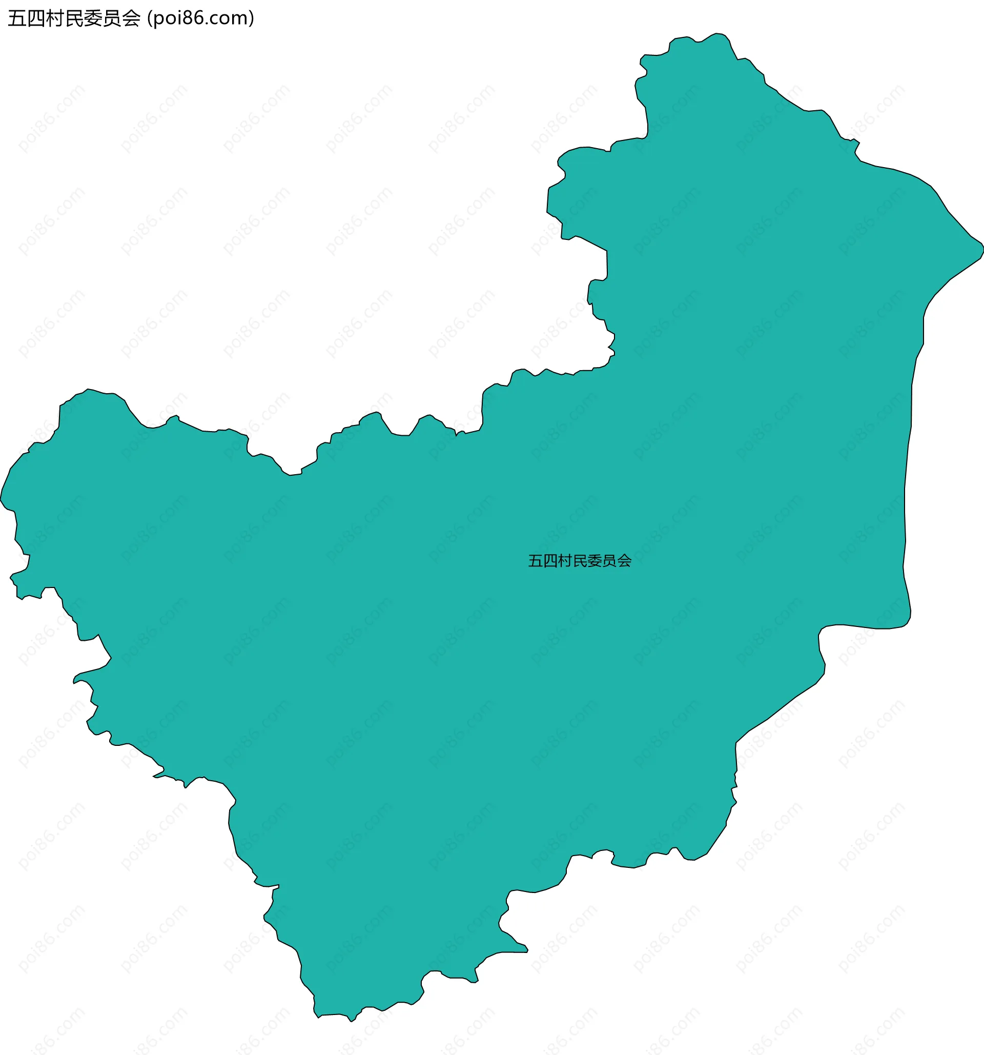 五四村民委员会边界地图