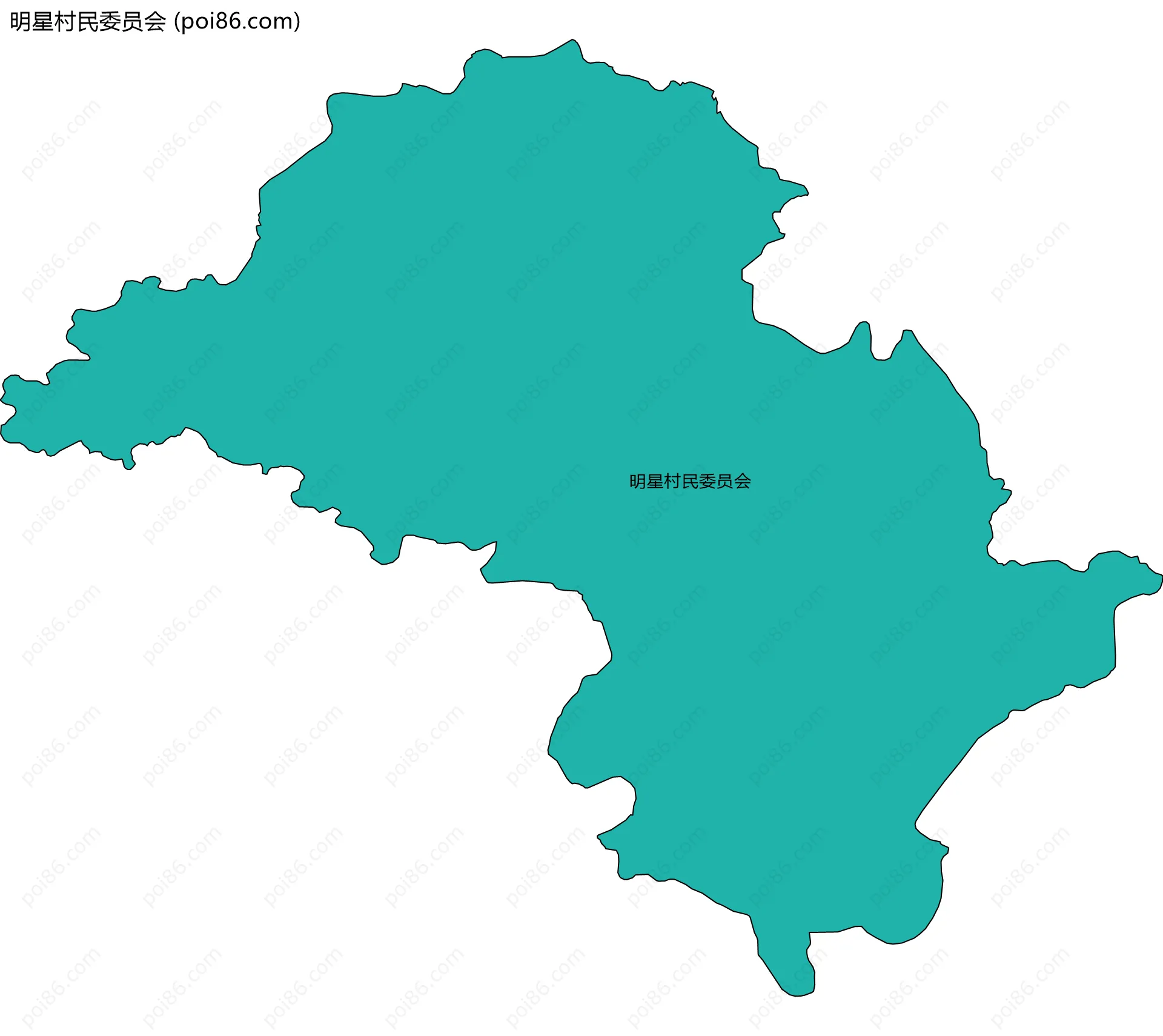 明星村民委员会边界地图