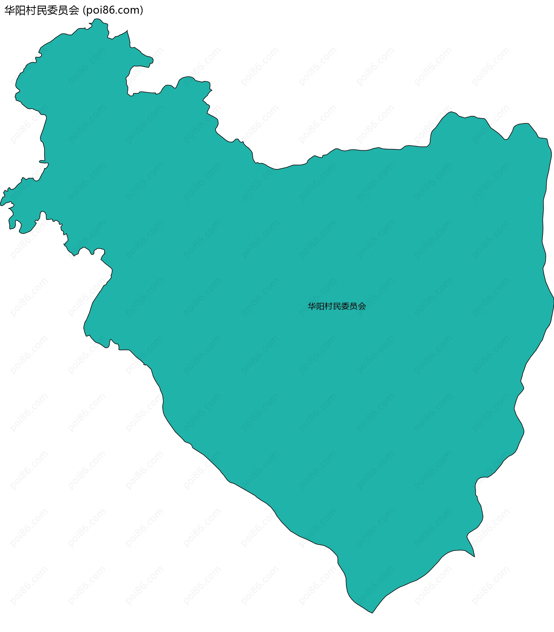 华阳村民委员会边界地图