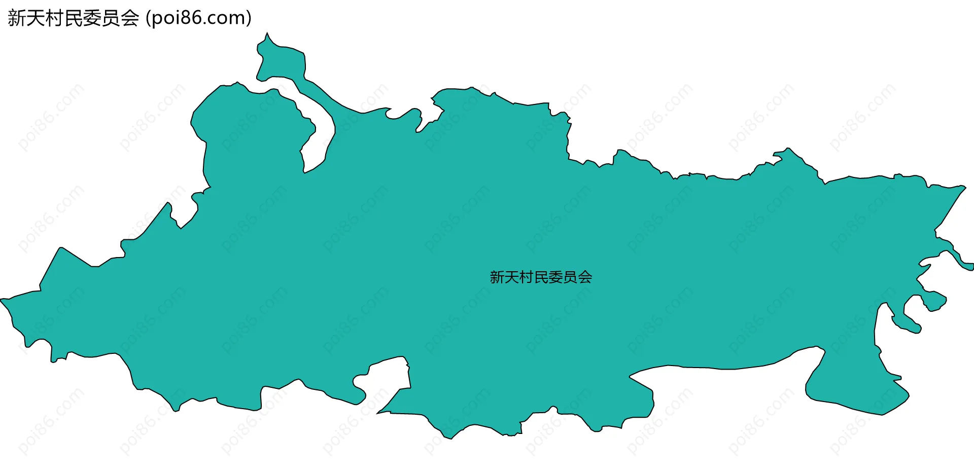 新天村民委员会边界地图