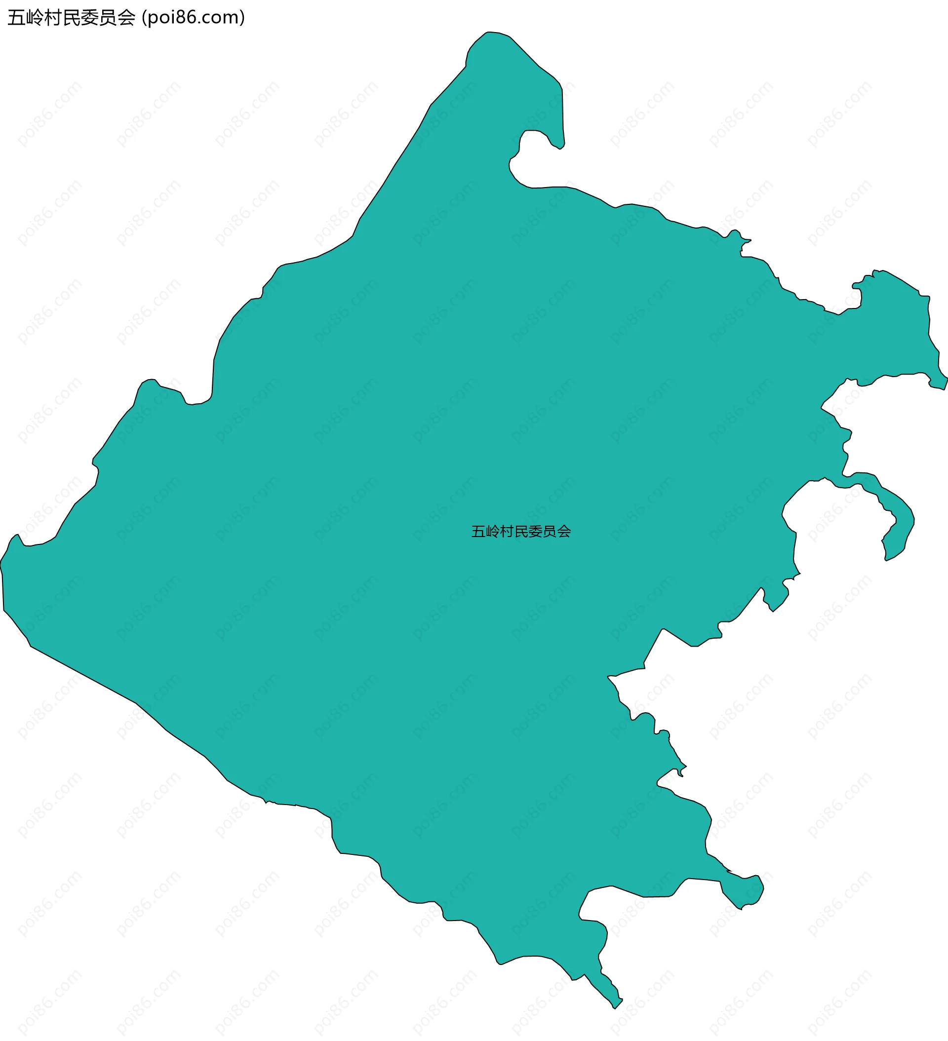 五岭村民委员会边界地图