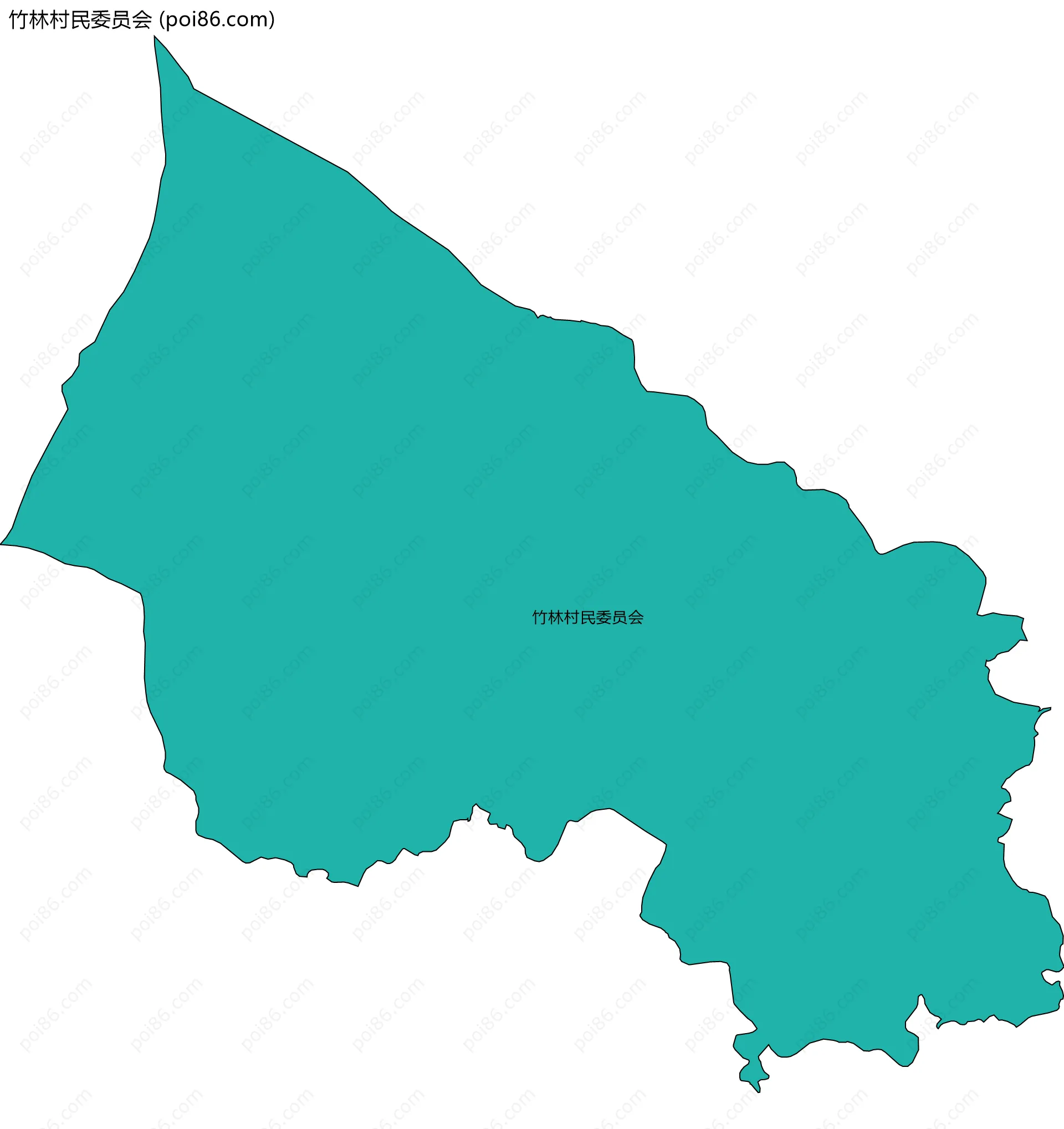 竹林村民委员会边界地图