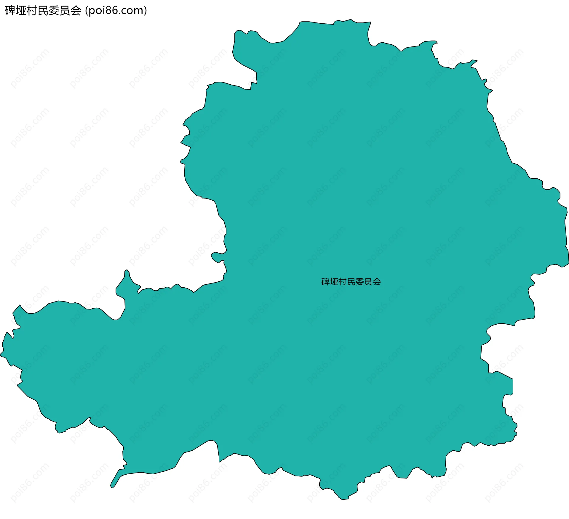 碑垭村民委员会边界地图