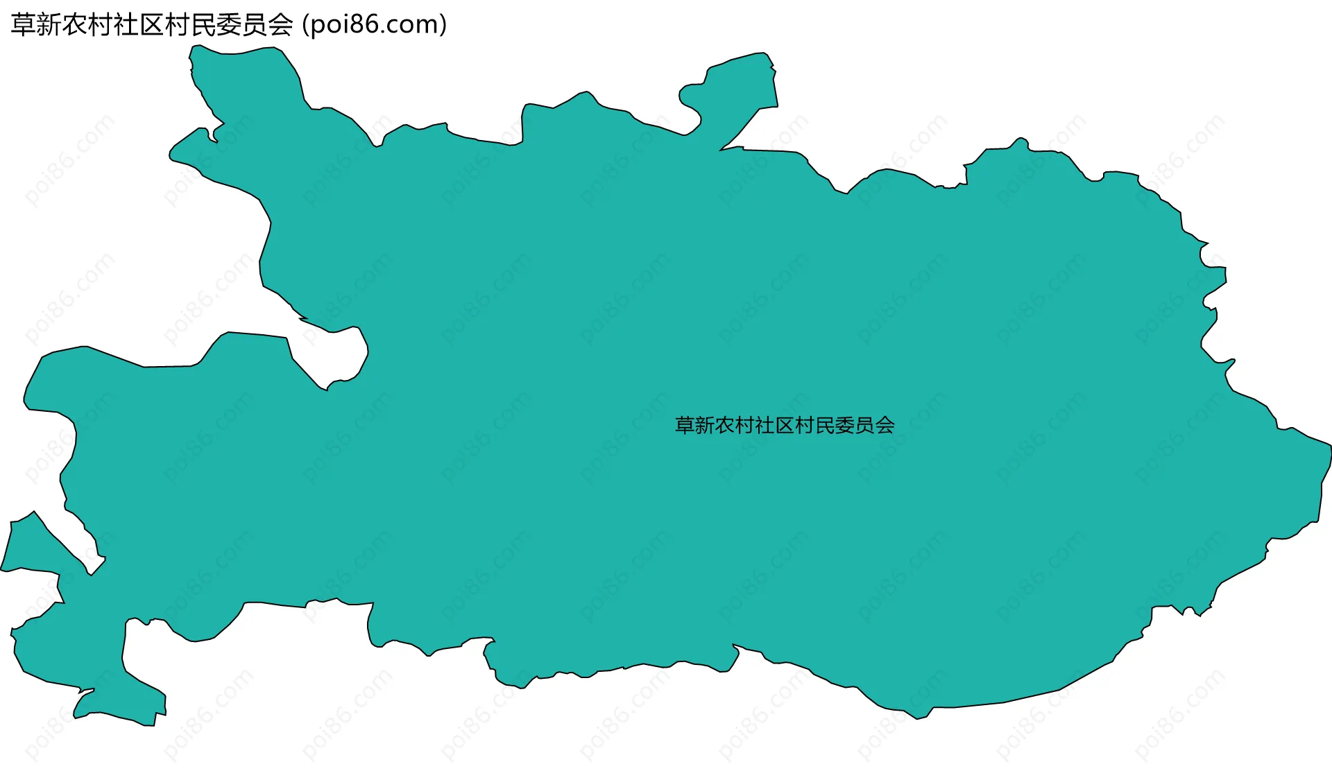 草新农村社区村民委员会边界地图