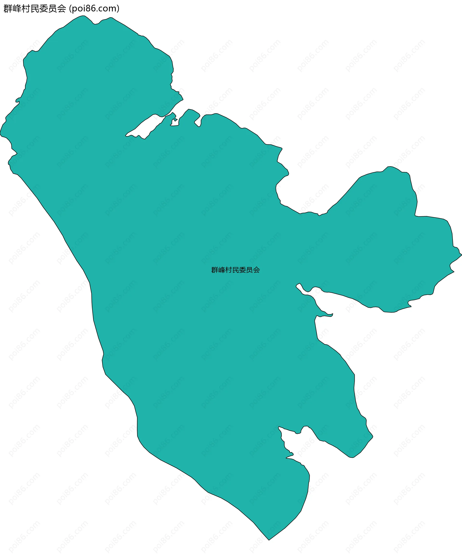 群峰村民委员会边界地图
