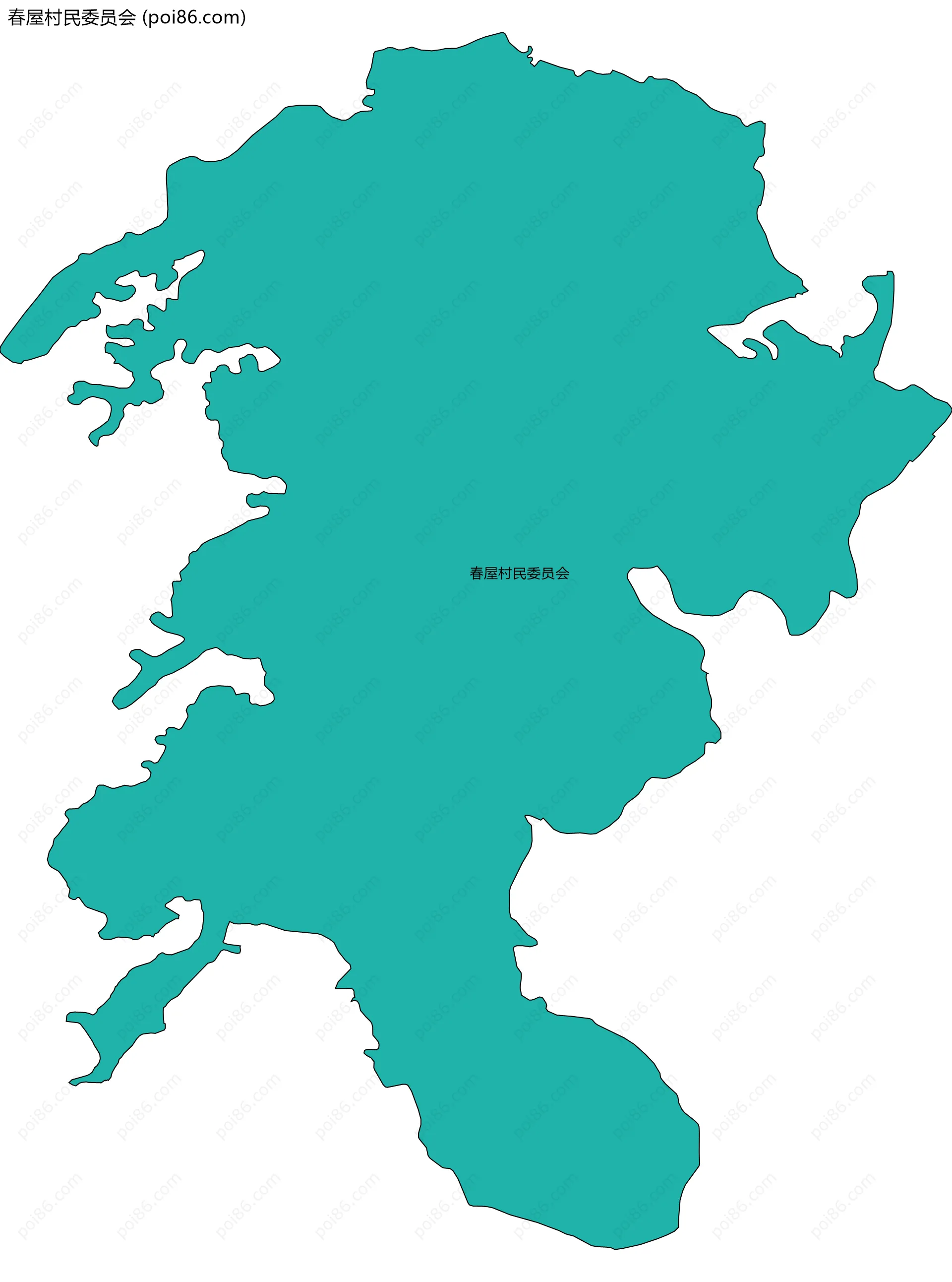 春屋村民委员会边界地图