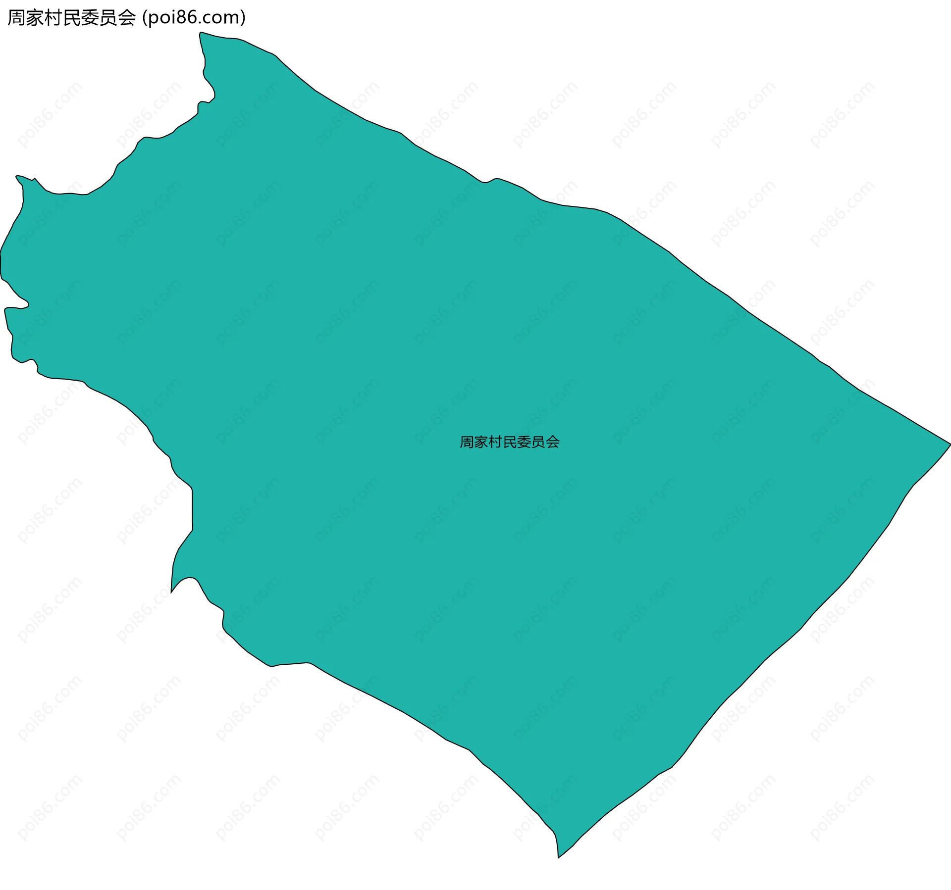 周家村民委员会边界地图