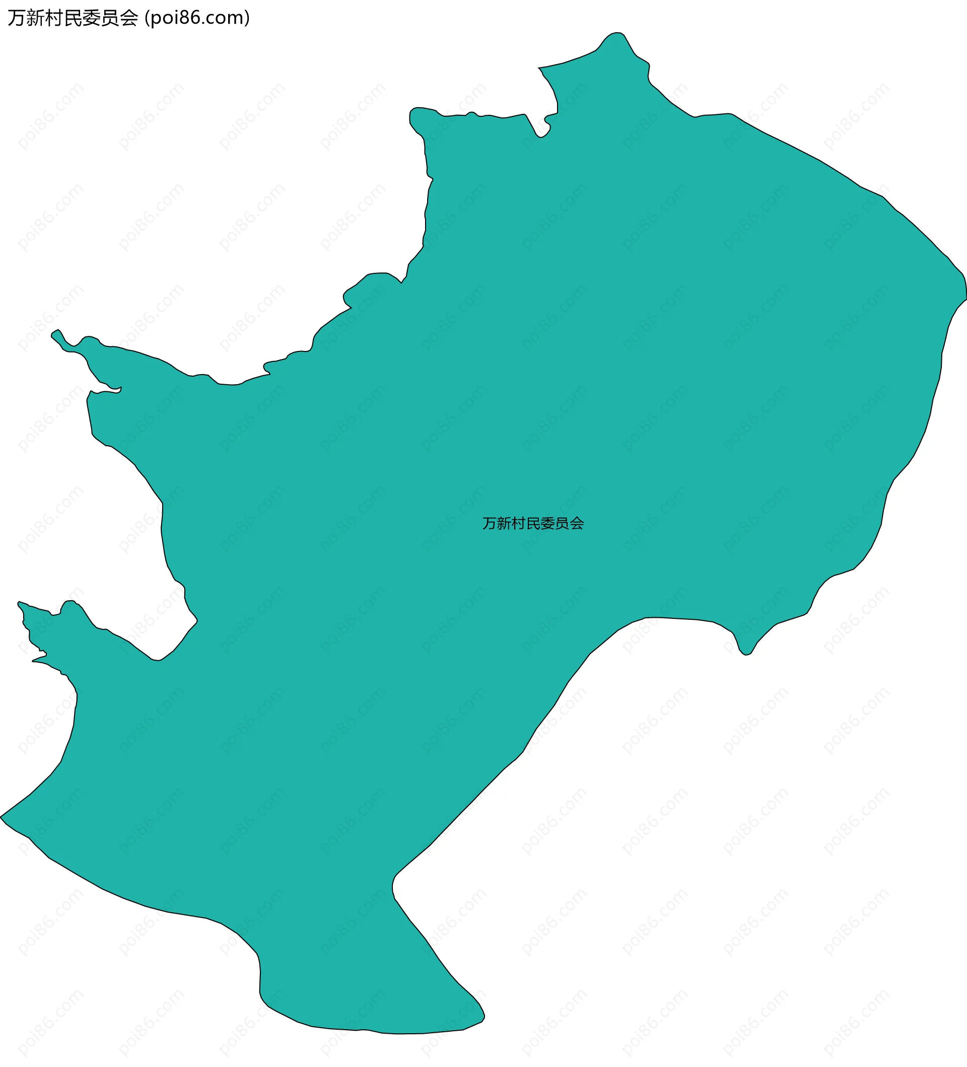 万新村民委员会边界地图
