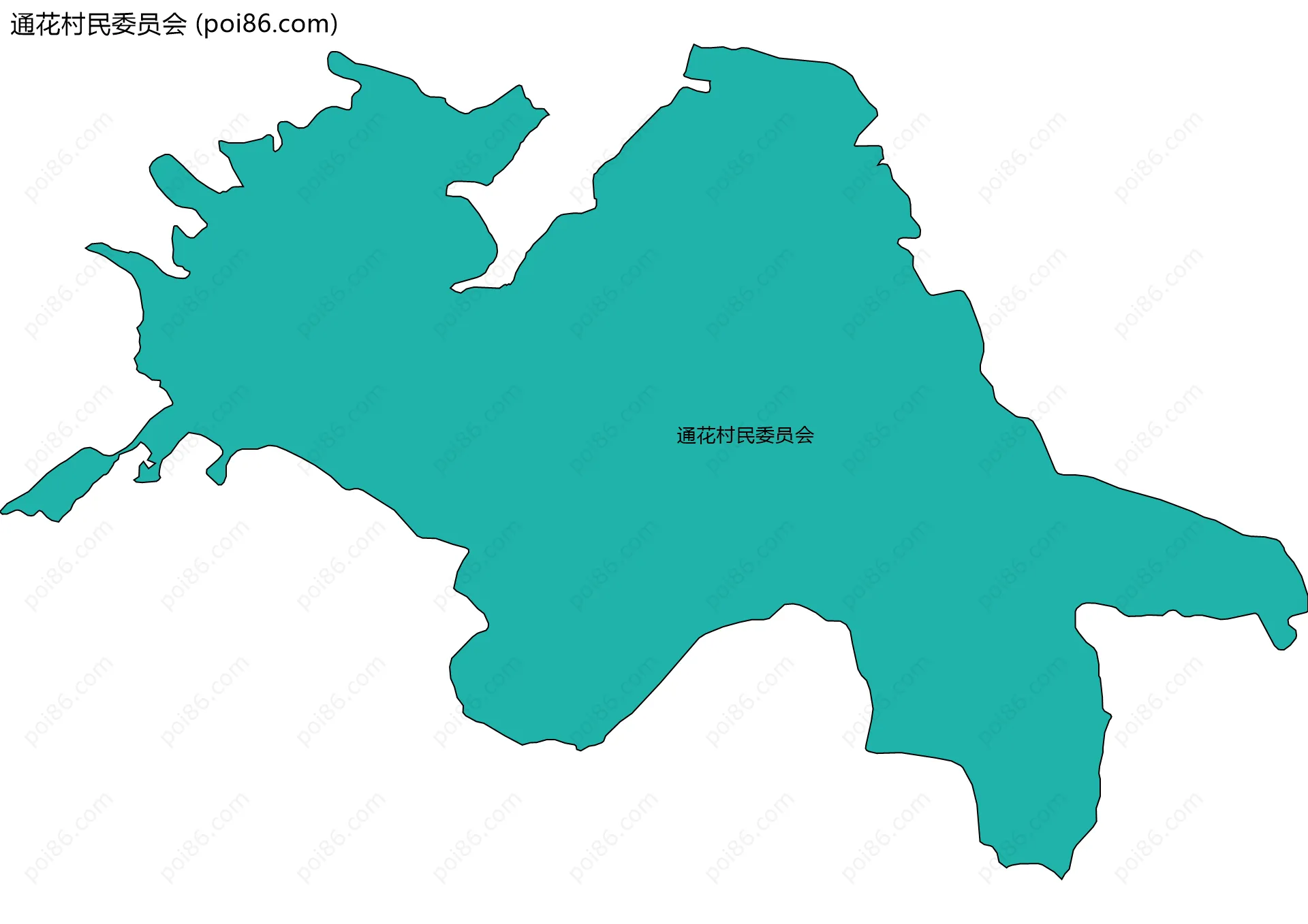 通花村民委员会边界地图