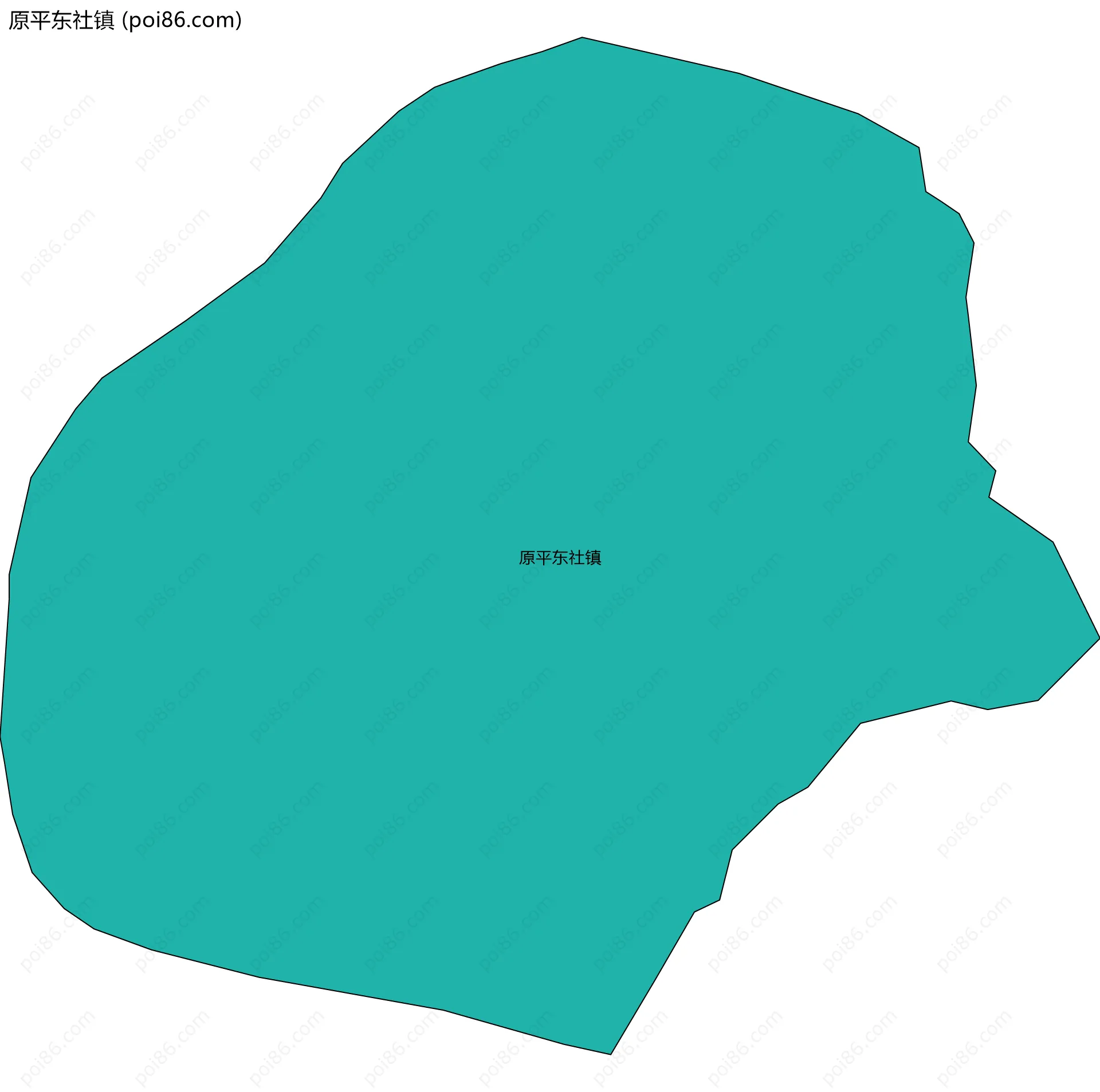 原平东社镇边界地图