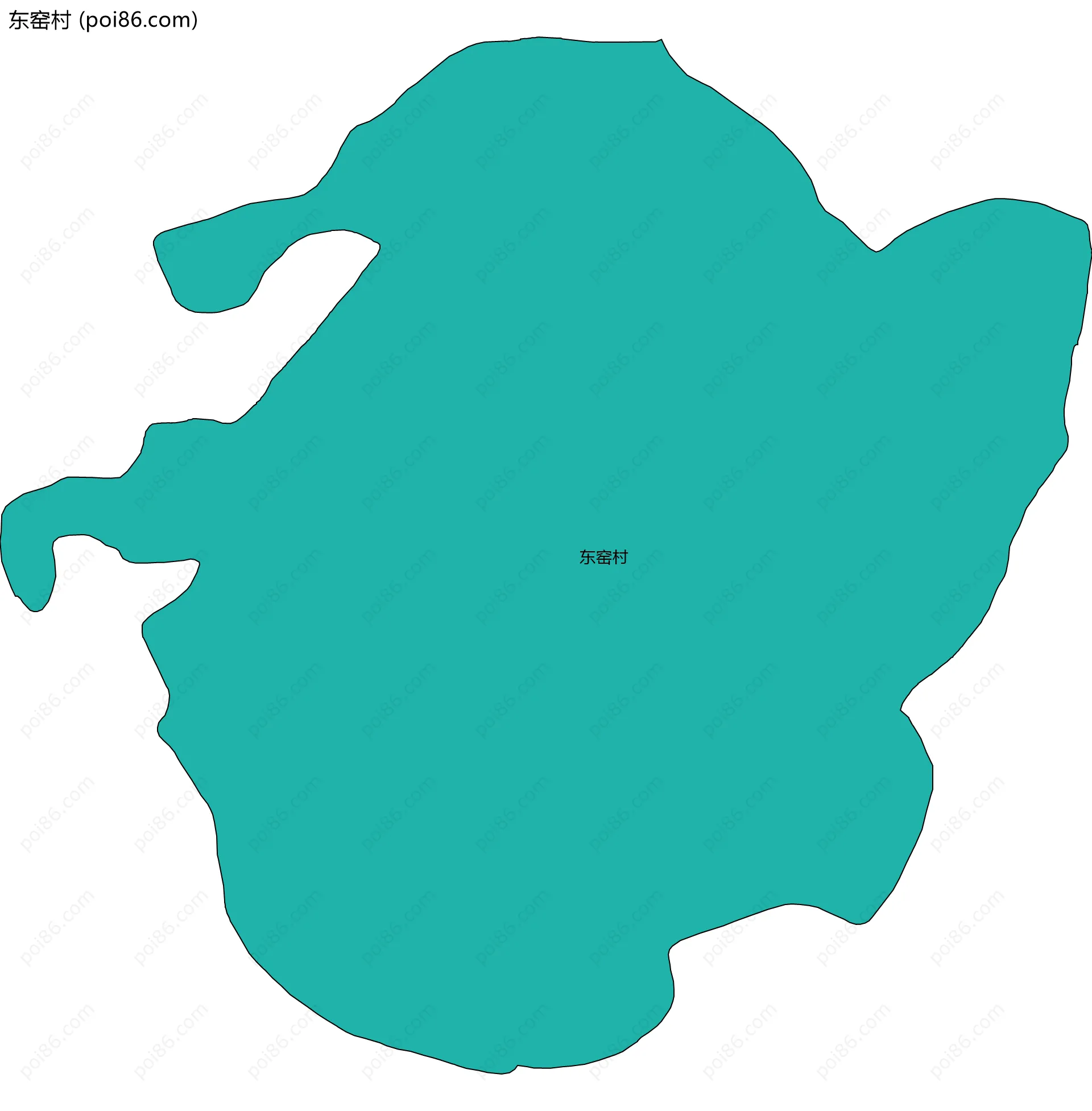 东窑村边界地图