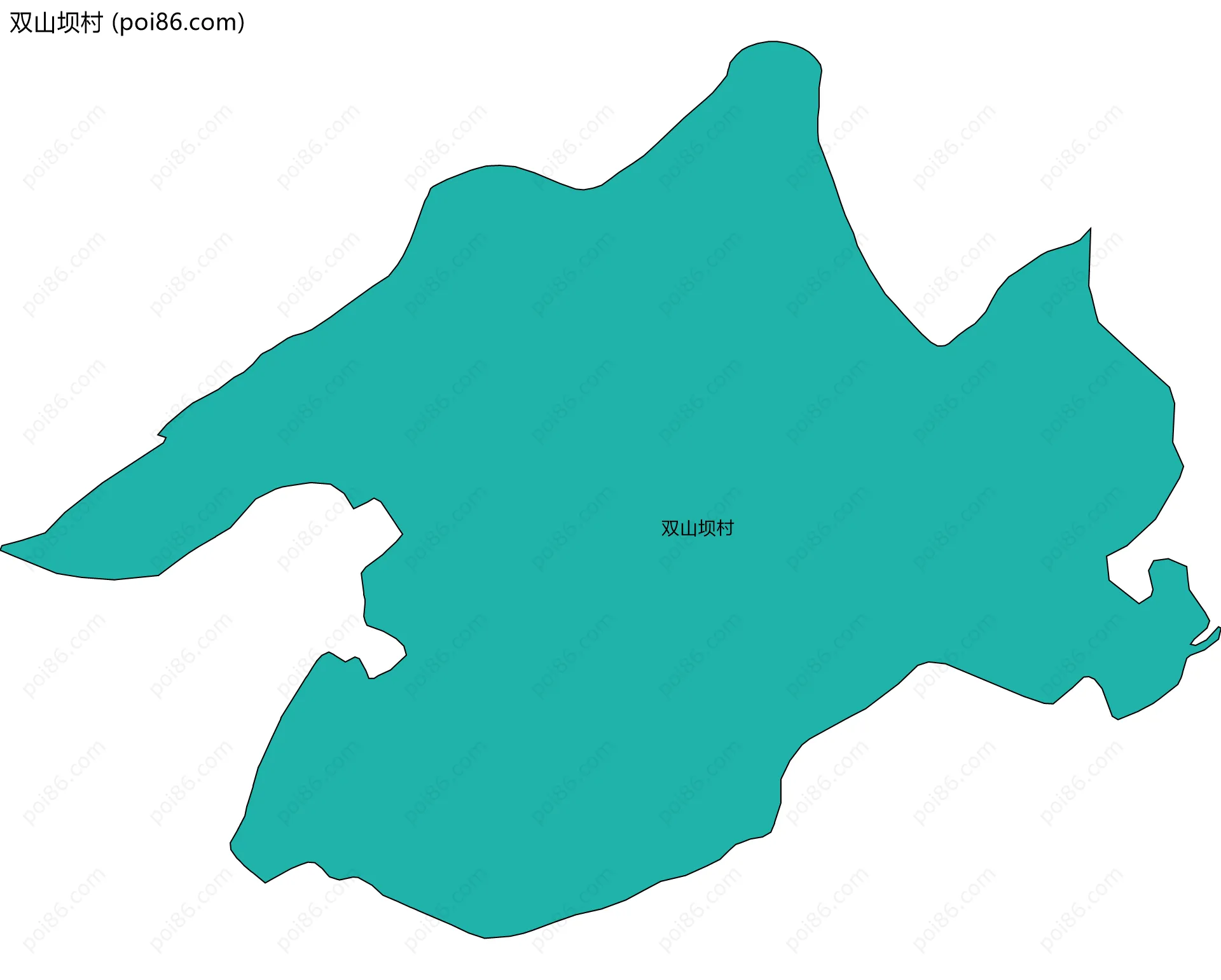双山坝村边界地图