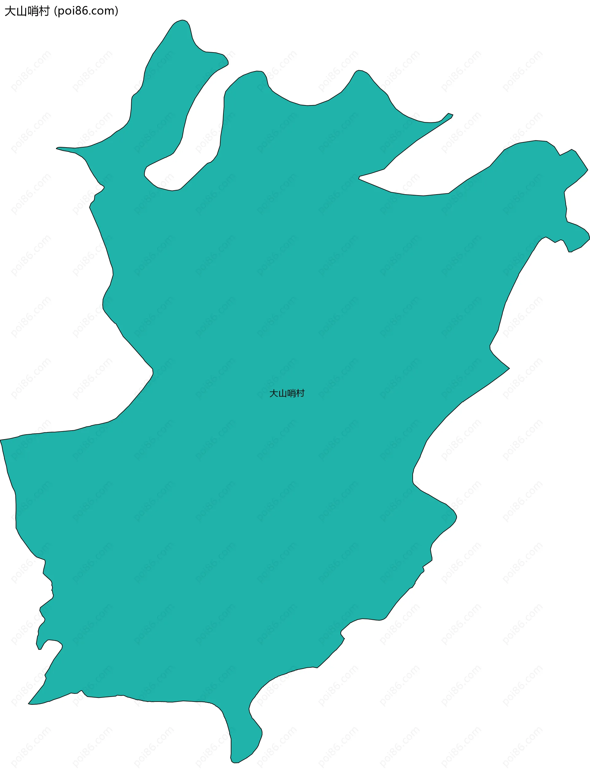 大山哨村边界地图