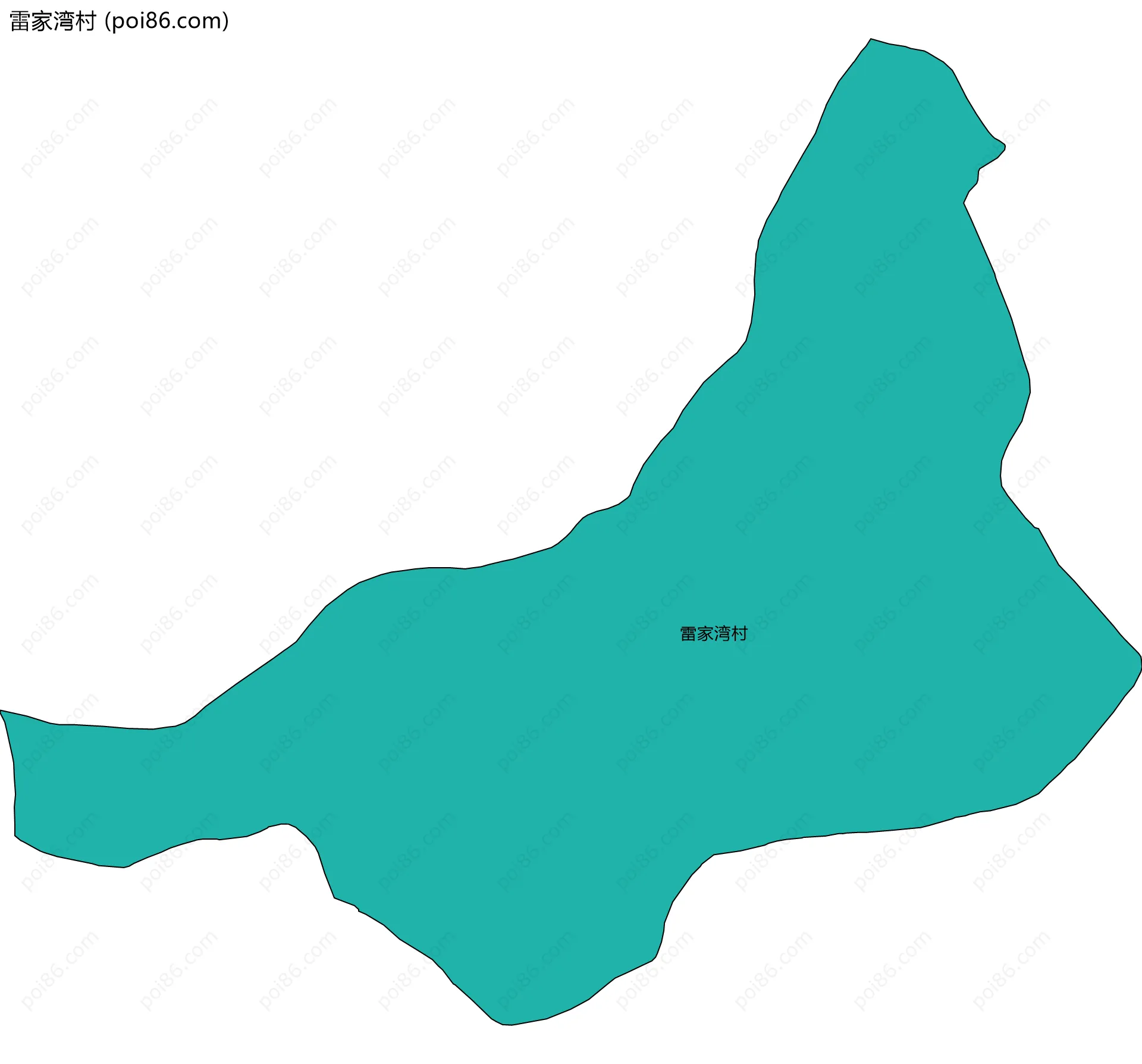 雷家湾村边界地图