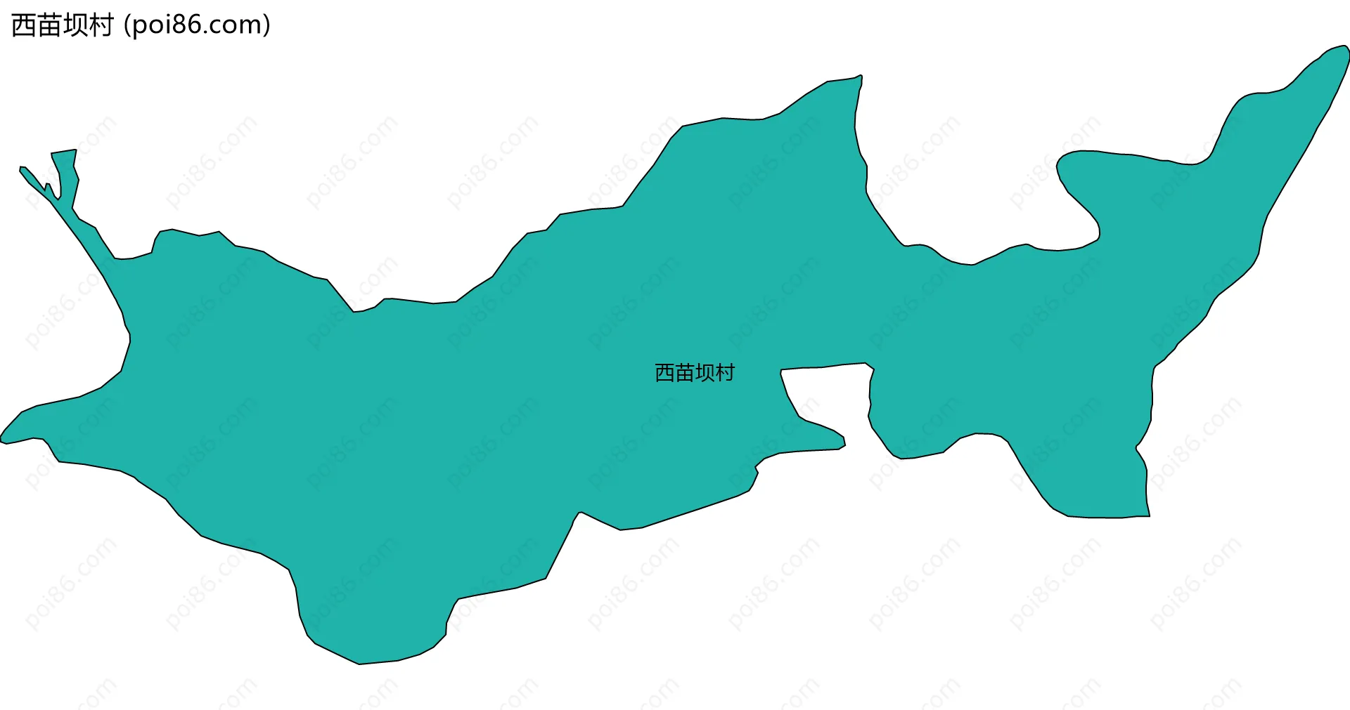 西苗坝村边界地图