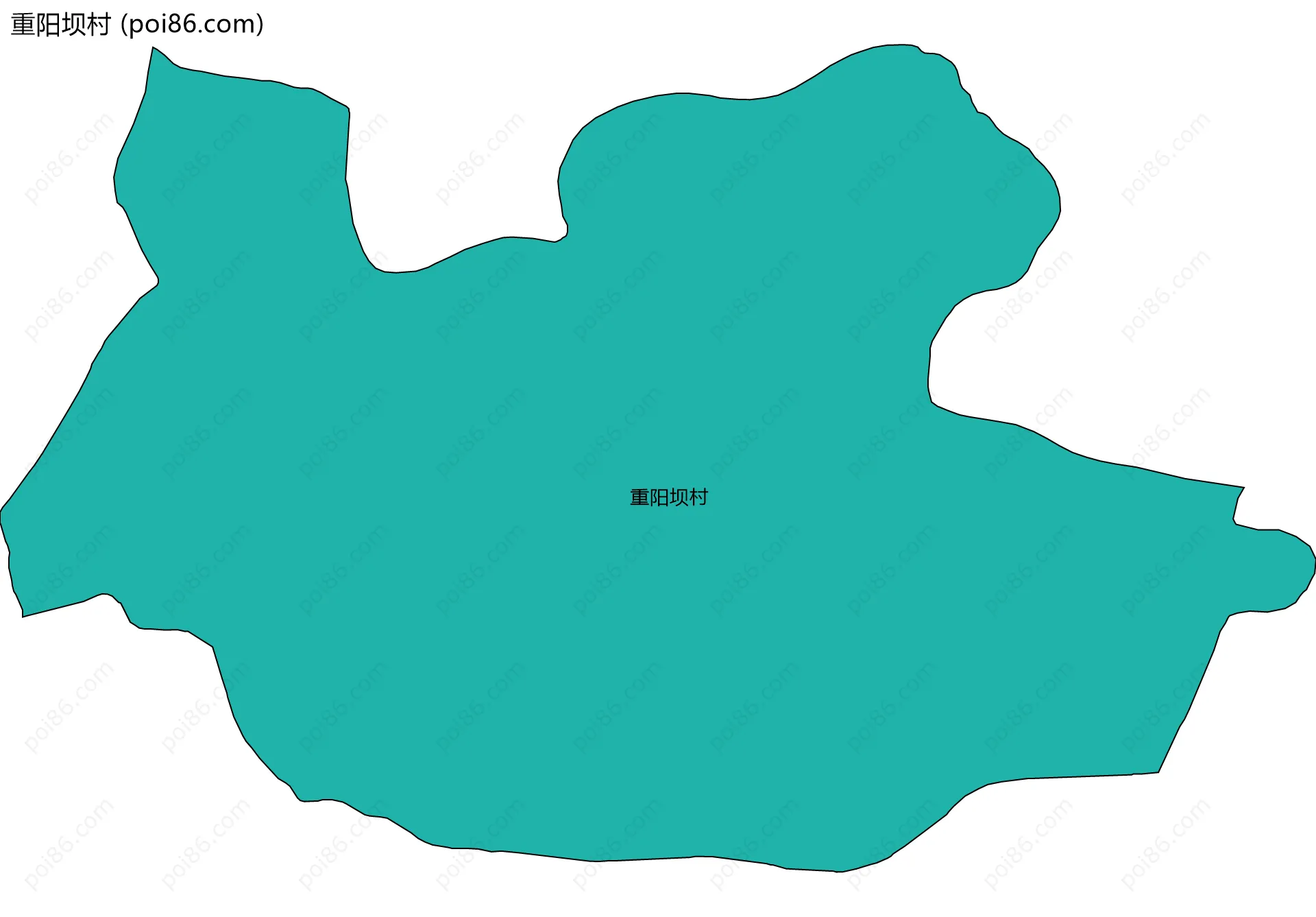 重阳坝村边界地图