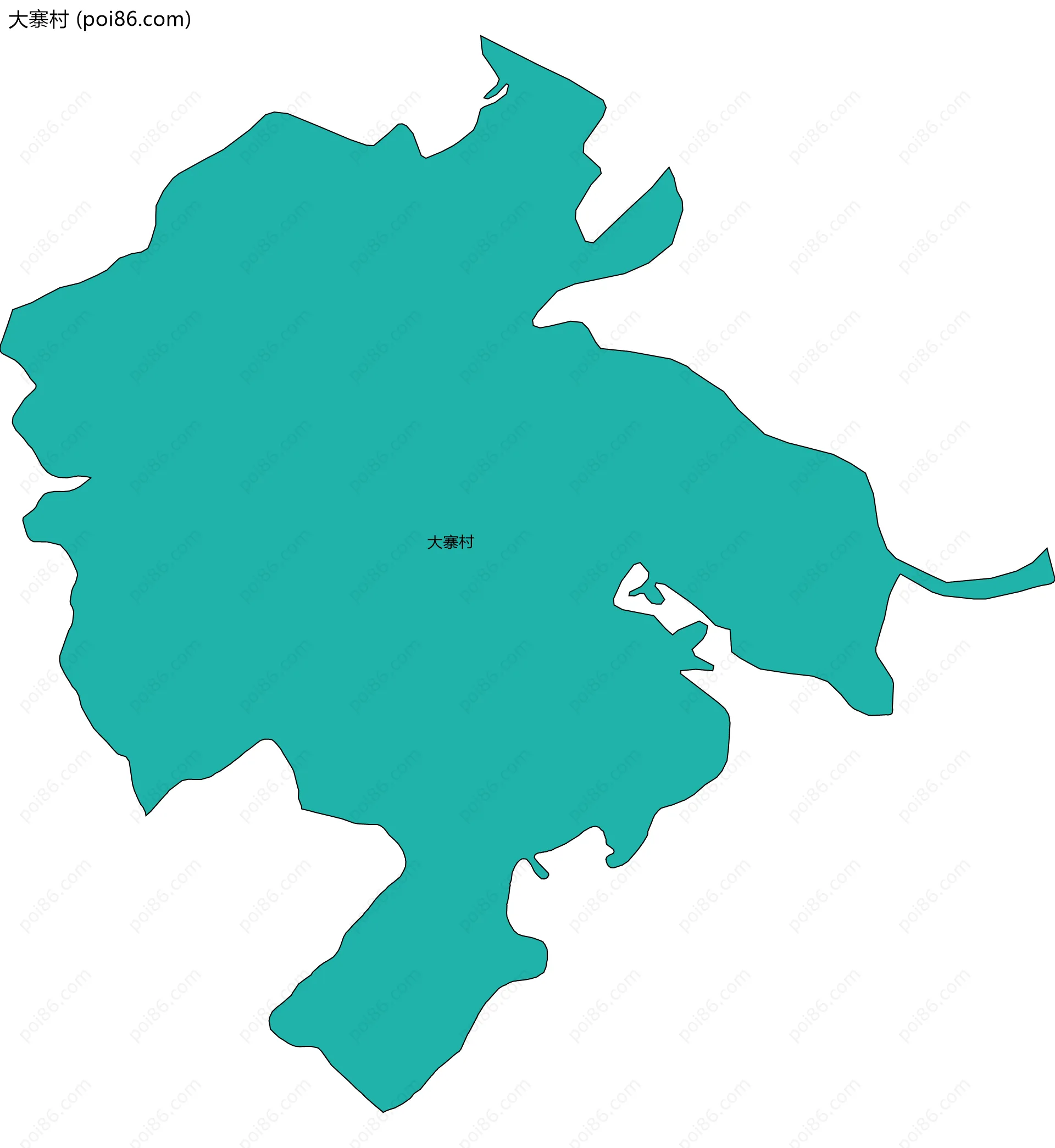 大寨村边界地图