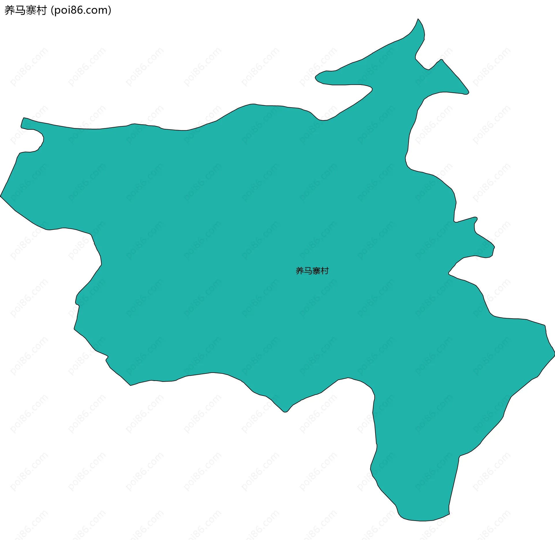 养马寨村边界地图