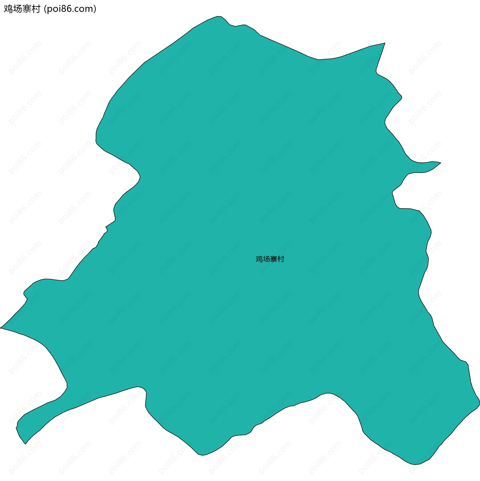 鸡场寨村边界地图