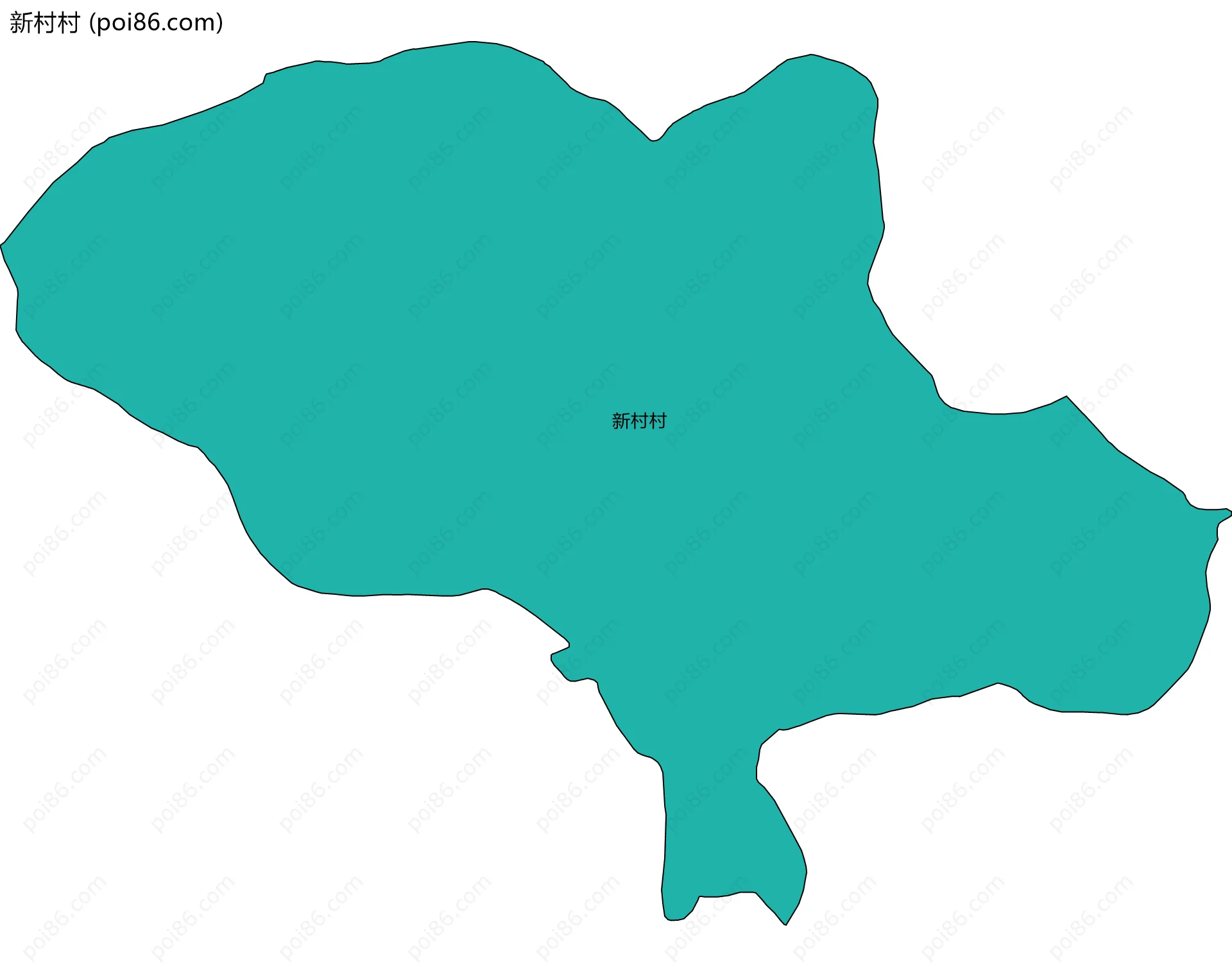 新村村边界地图