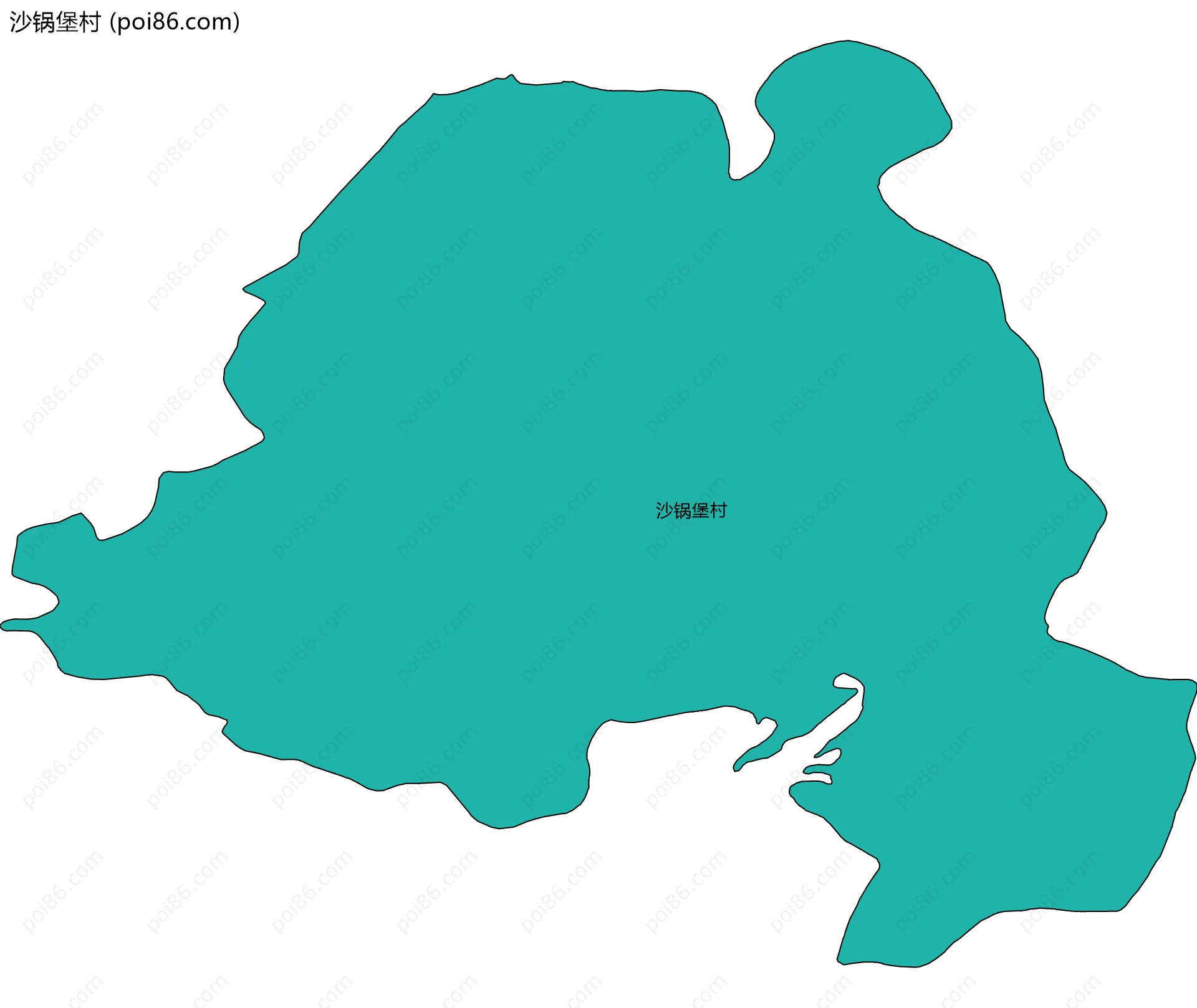 沙锅堡村边界地图