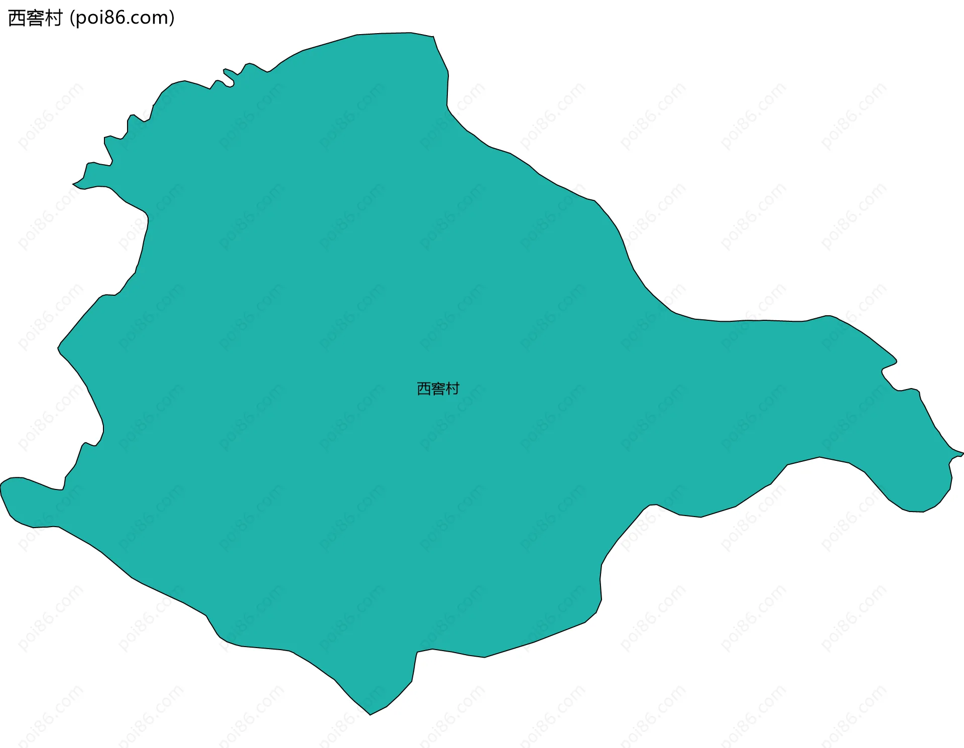 西窖村边界地图