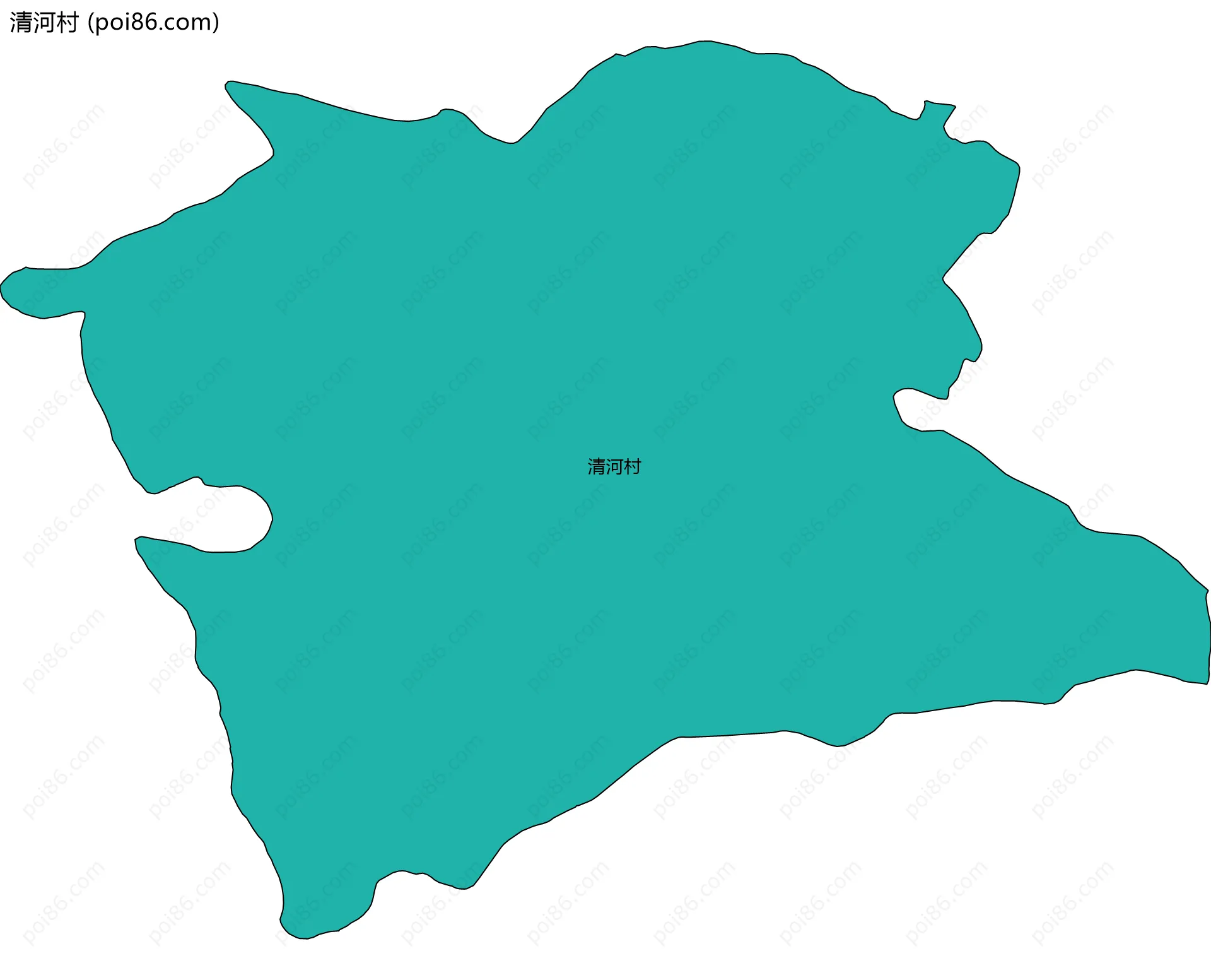 清河村边界地图