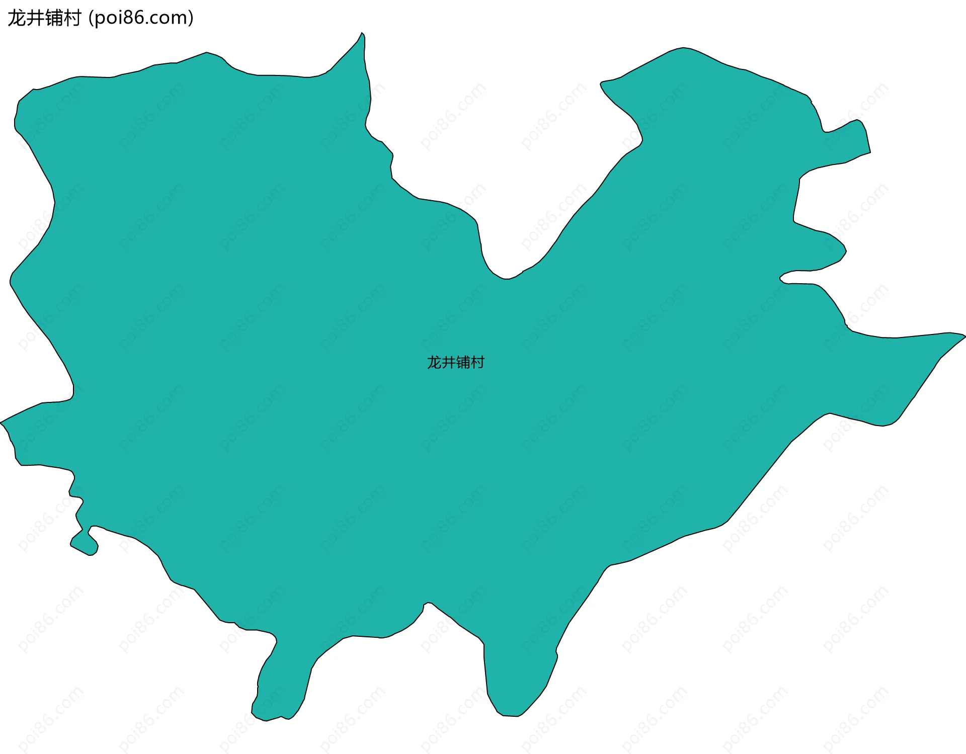 龙井铺村边界地图