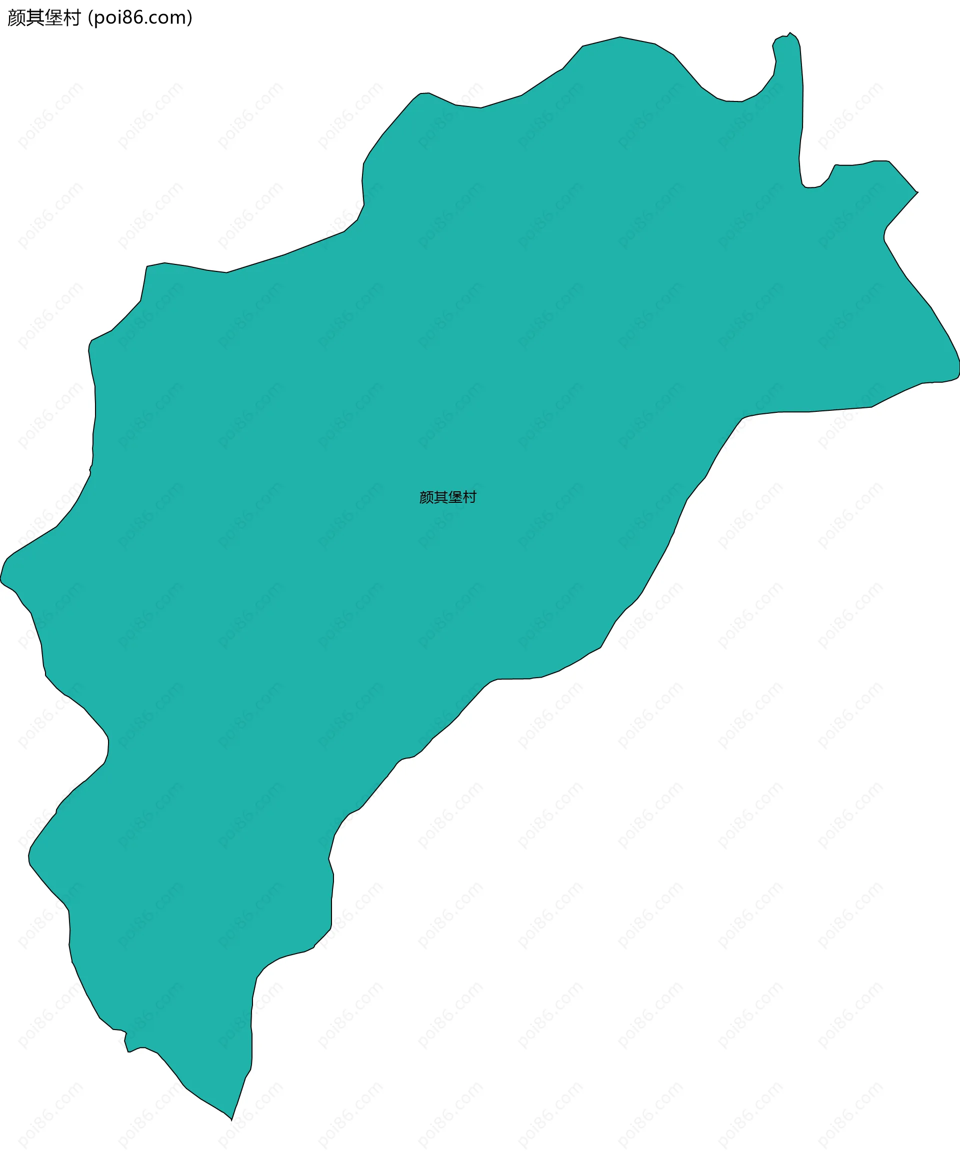 颜其堡村边界地图