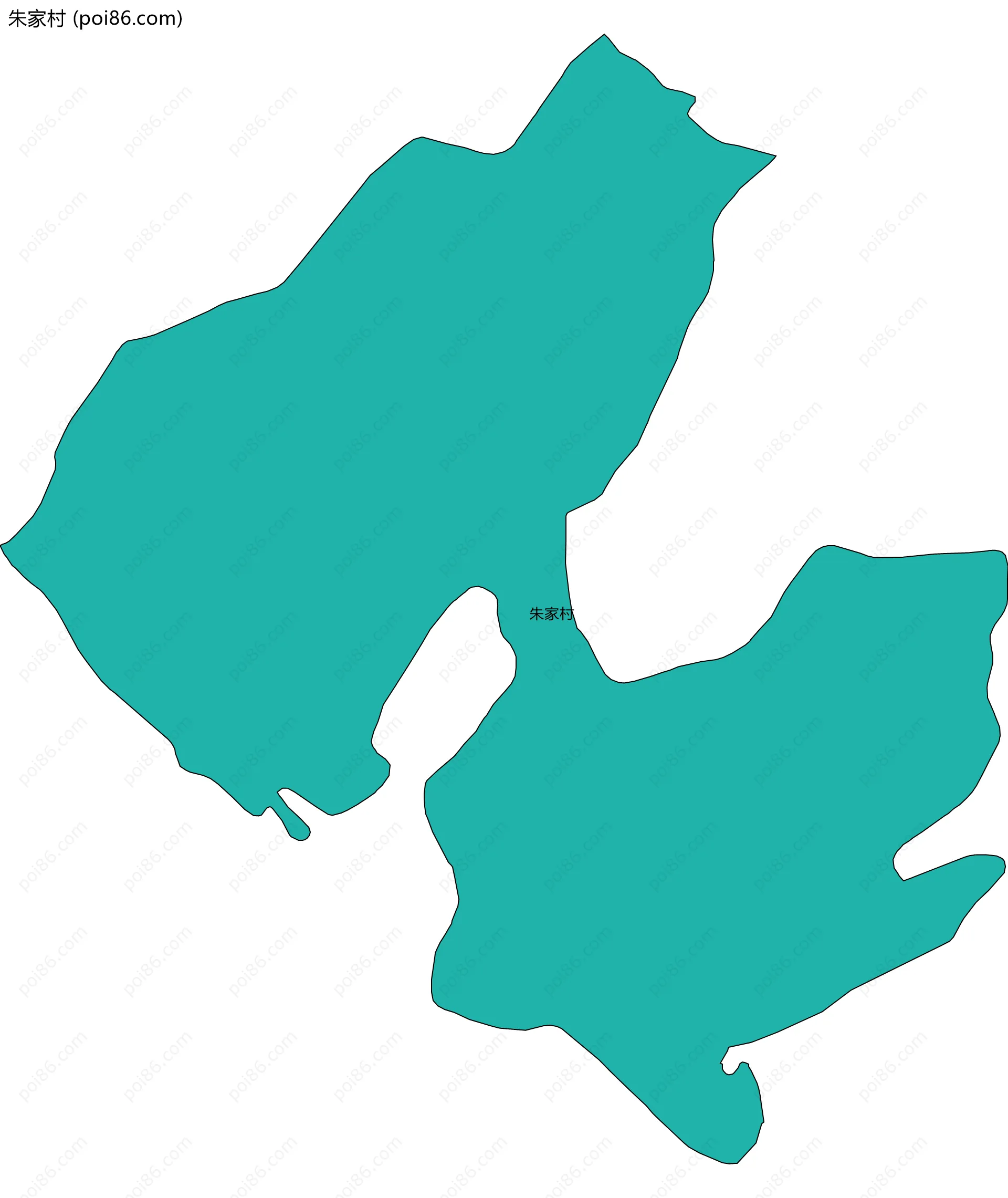 朱家村边界地图