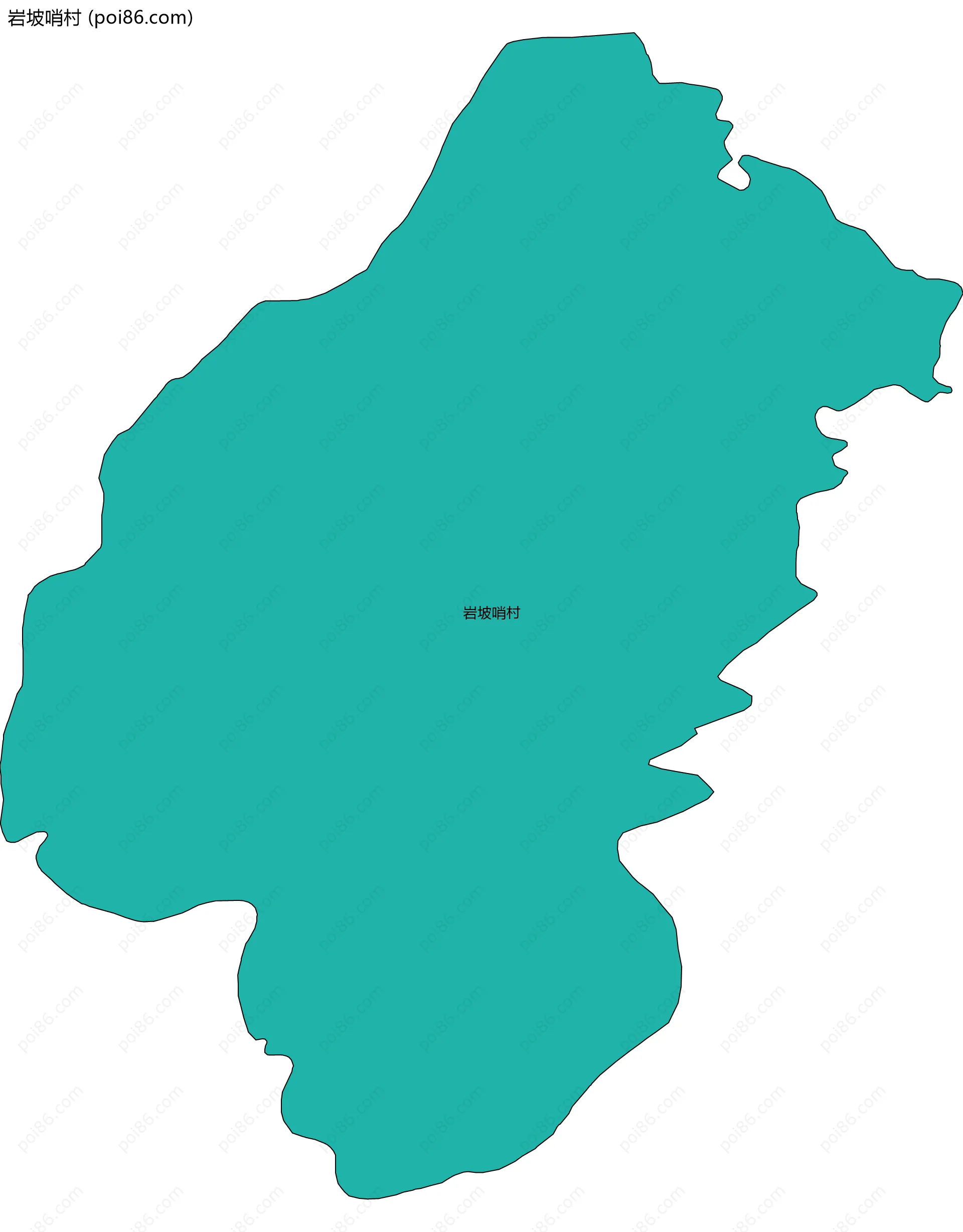 岩坡哨村边界地图