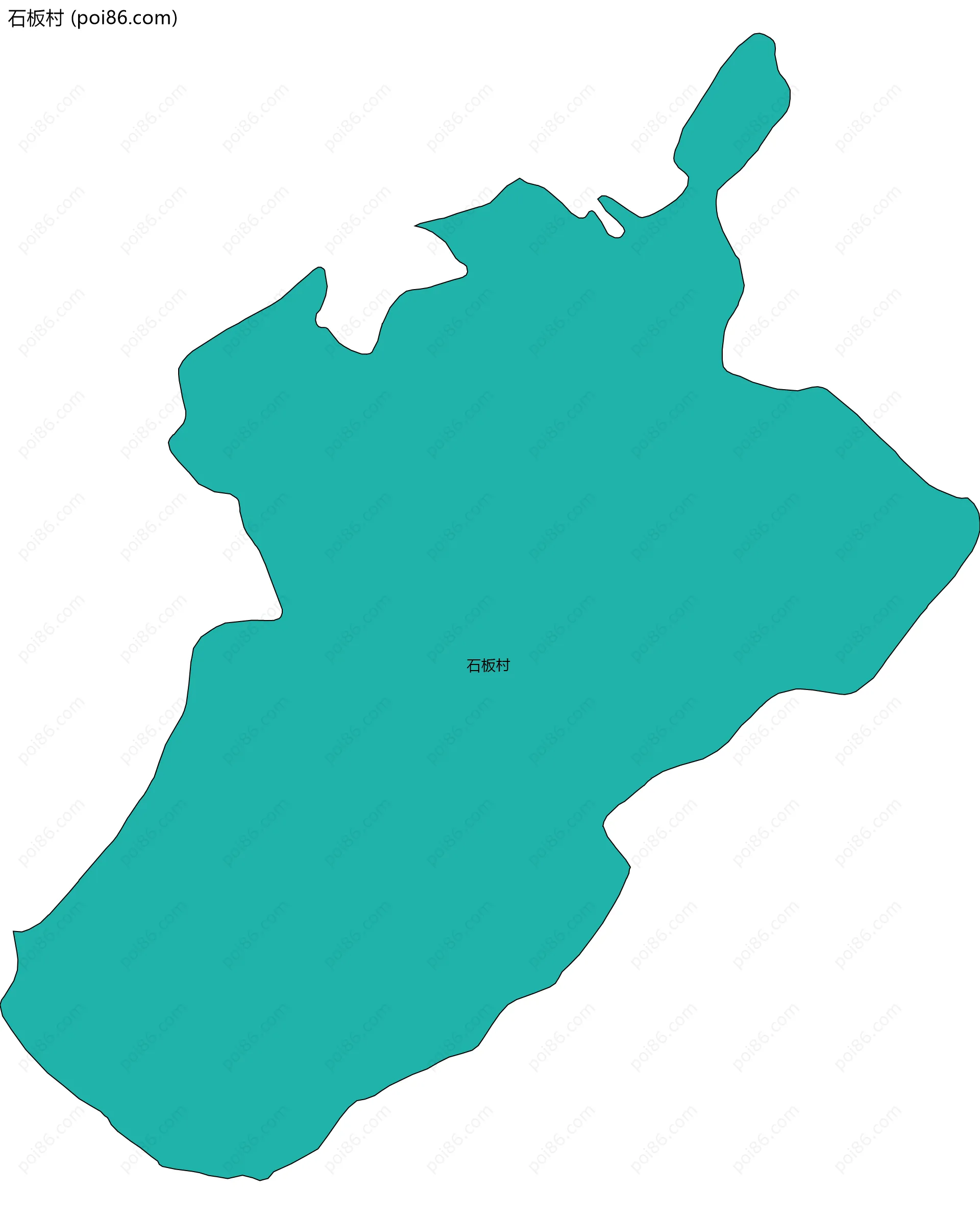 石板村边界地图