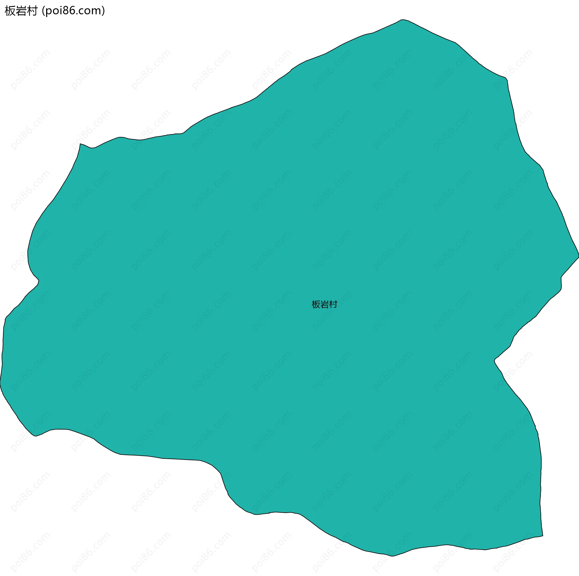 板岩村边界地图